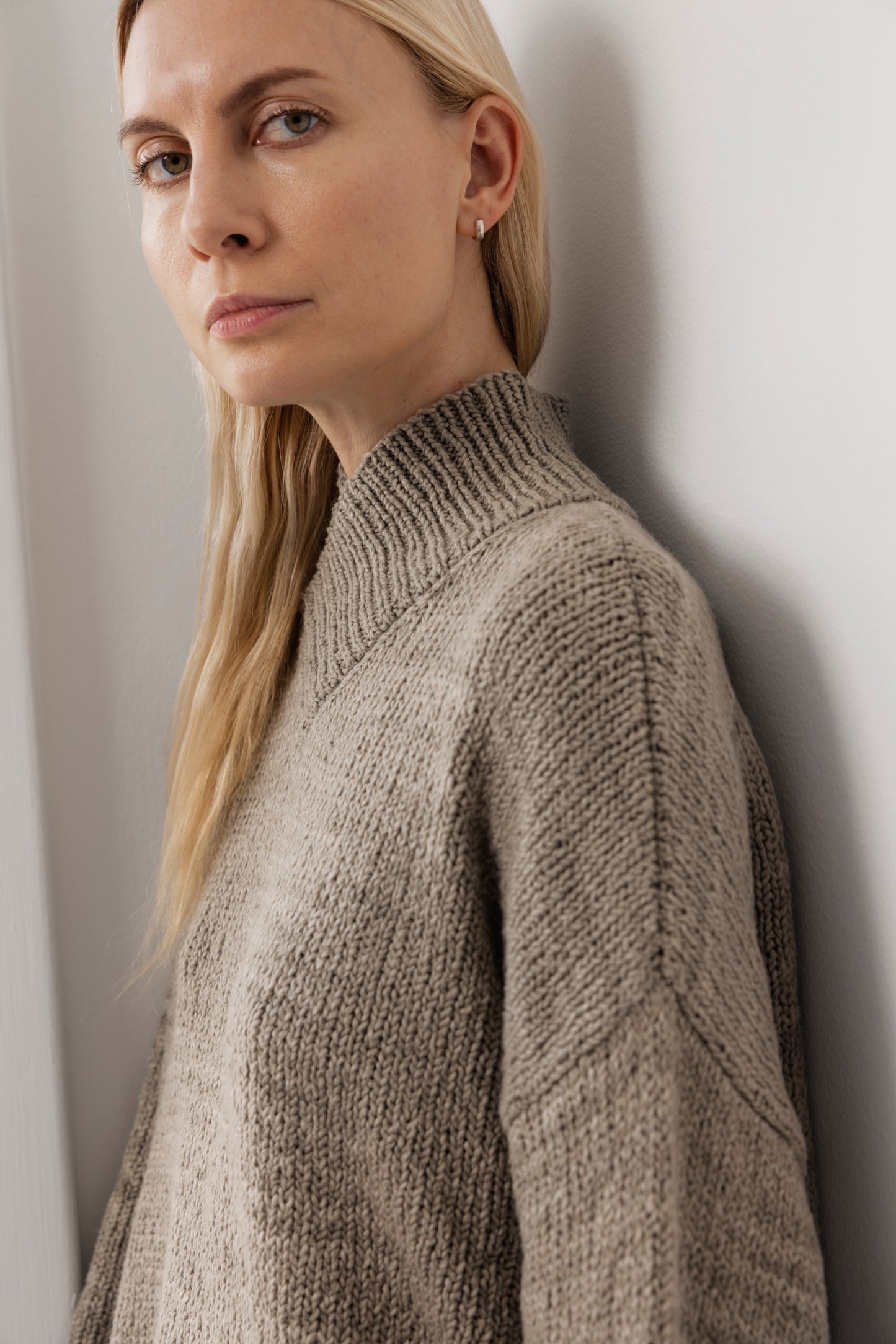 Cross Neck Pullover : Sage