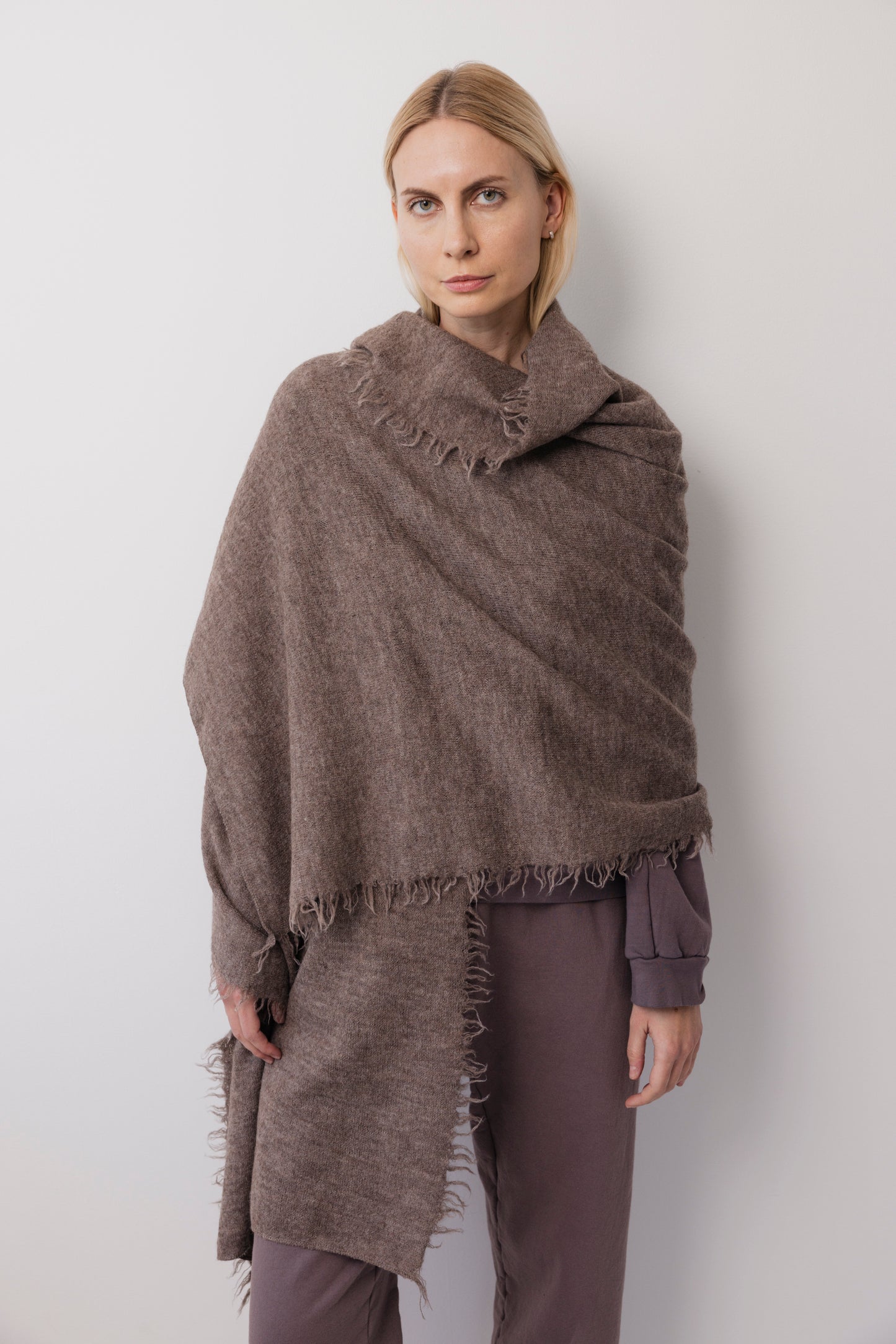 Felted Scarf : Heather Brown