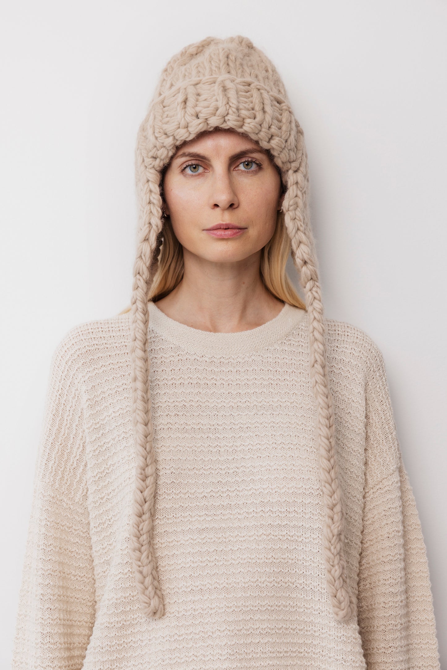 Handknit Hat : Putty
