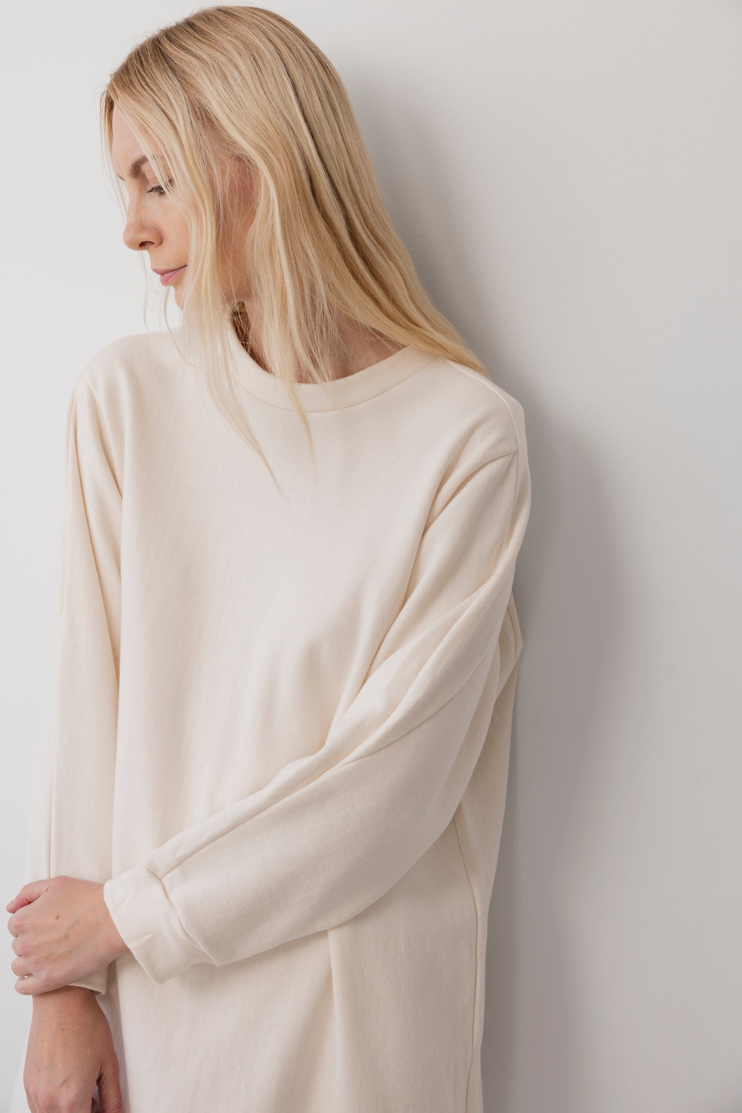Sweatshirt Dress : Natural