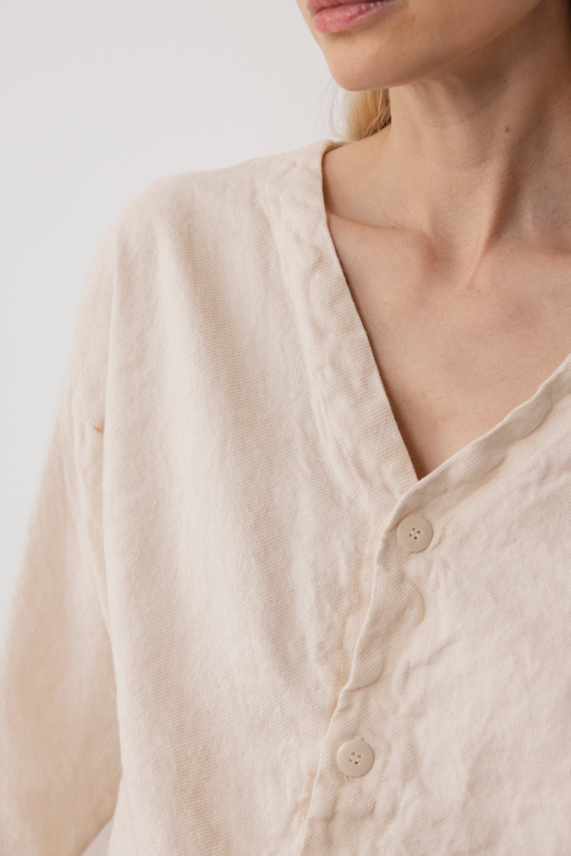 Hemp Button Shirt : Natural