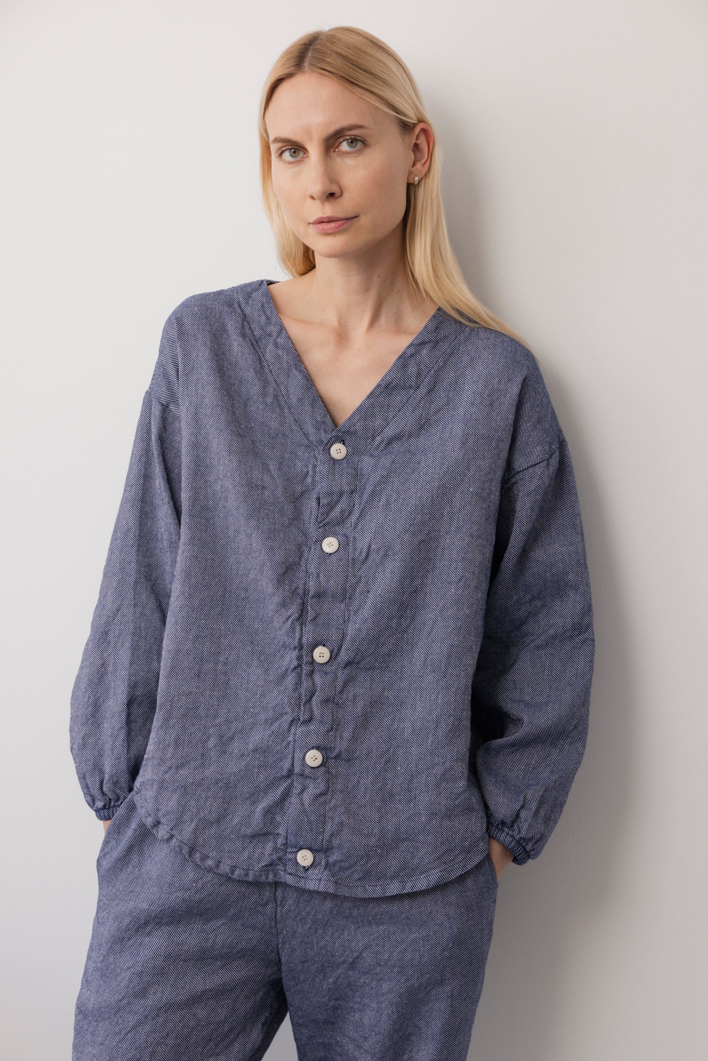 Hemp Button Shirt : Chambray