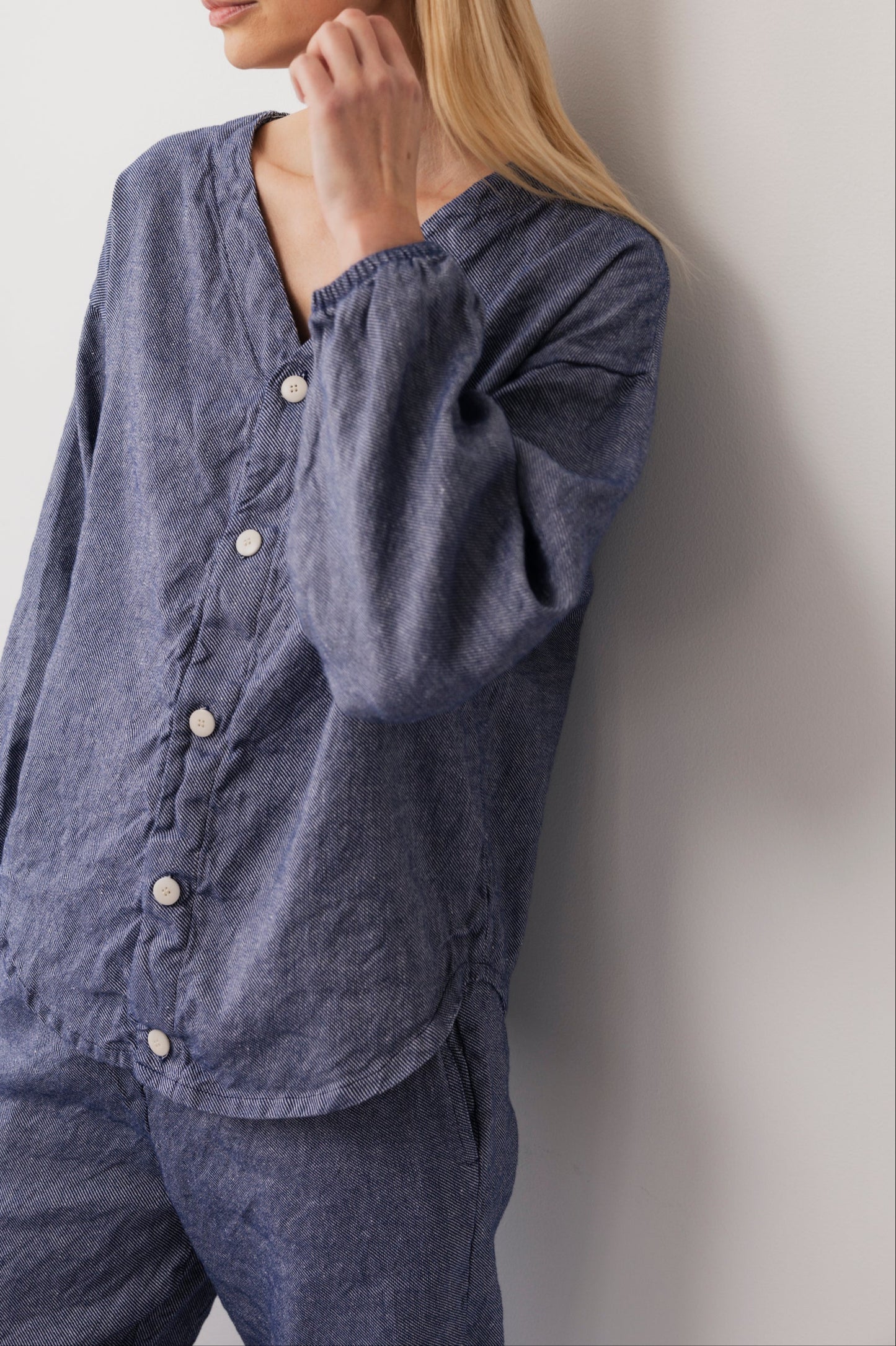 Hemp Button Shirt : Chambray