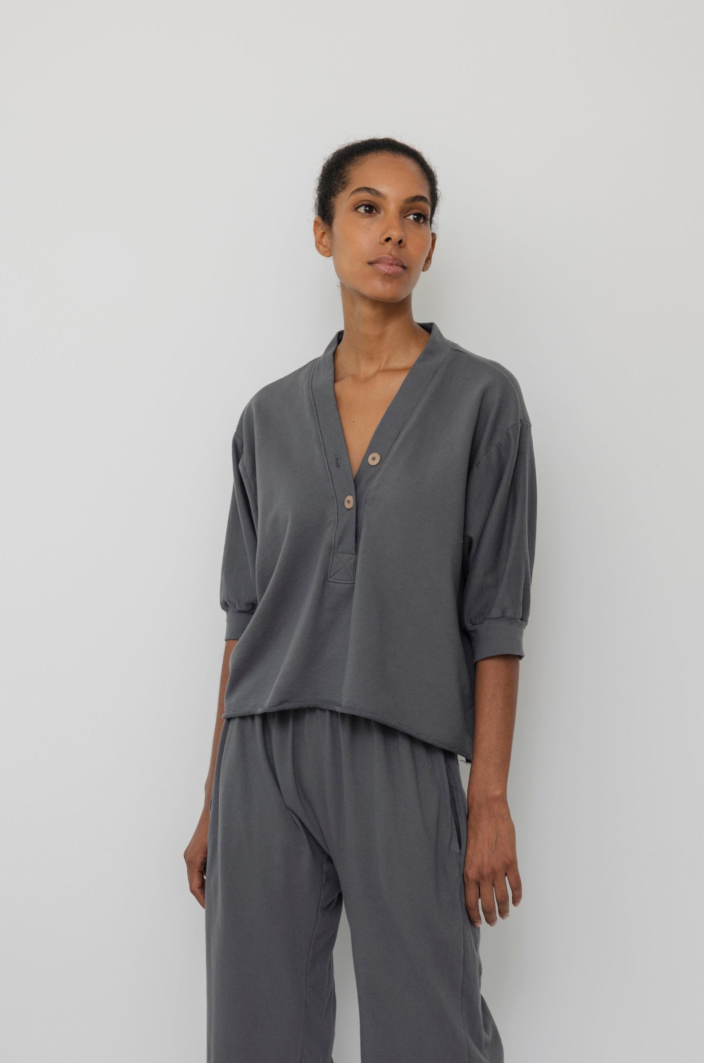 Short Sleeve Sweatshirt : Stone