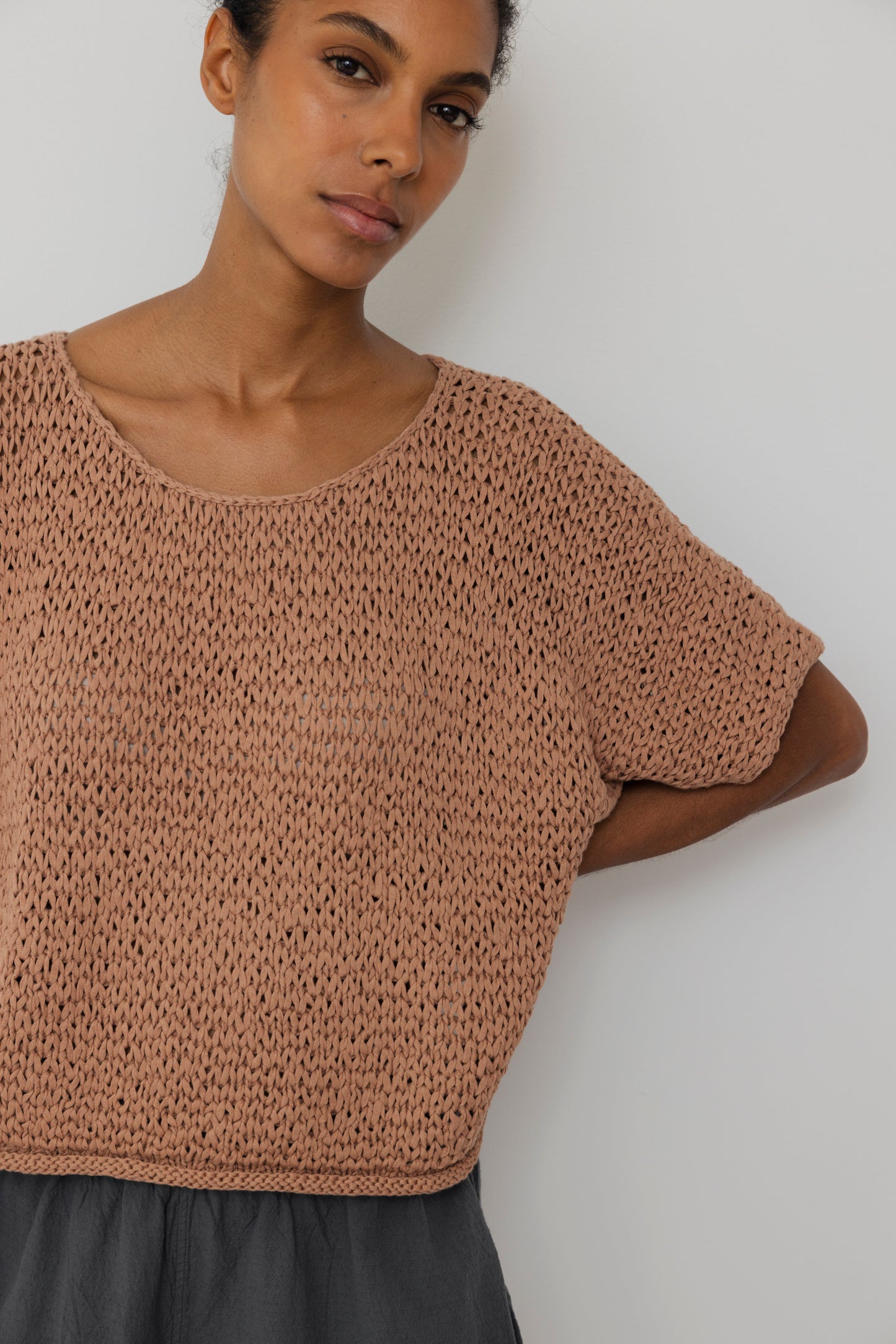 Handknit Tee : Clay