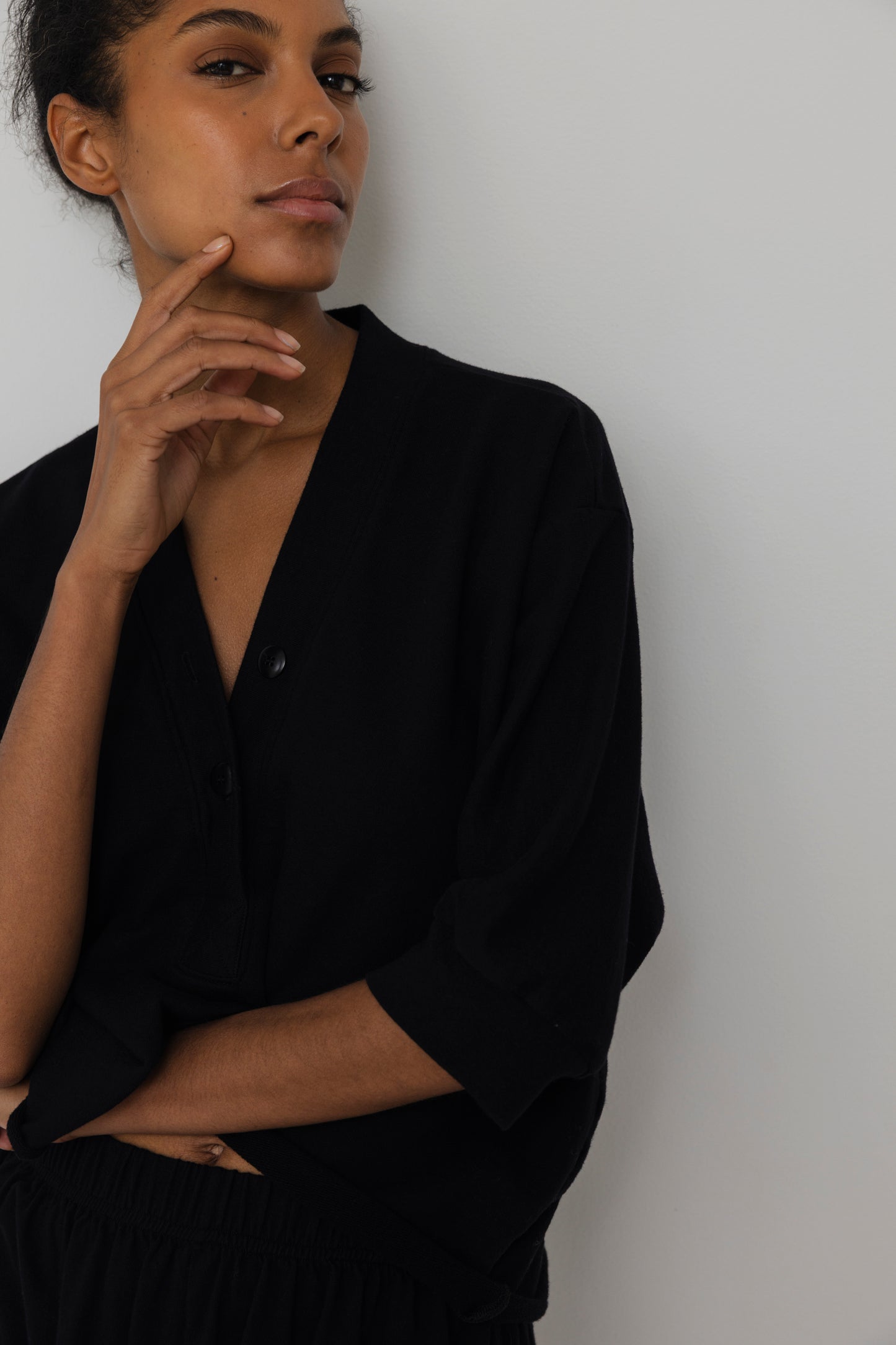 Short Sleeve Sweatshirt : Black
