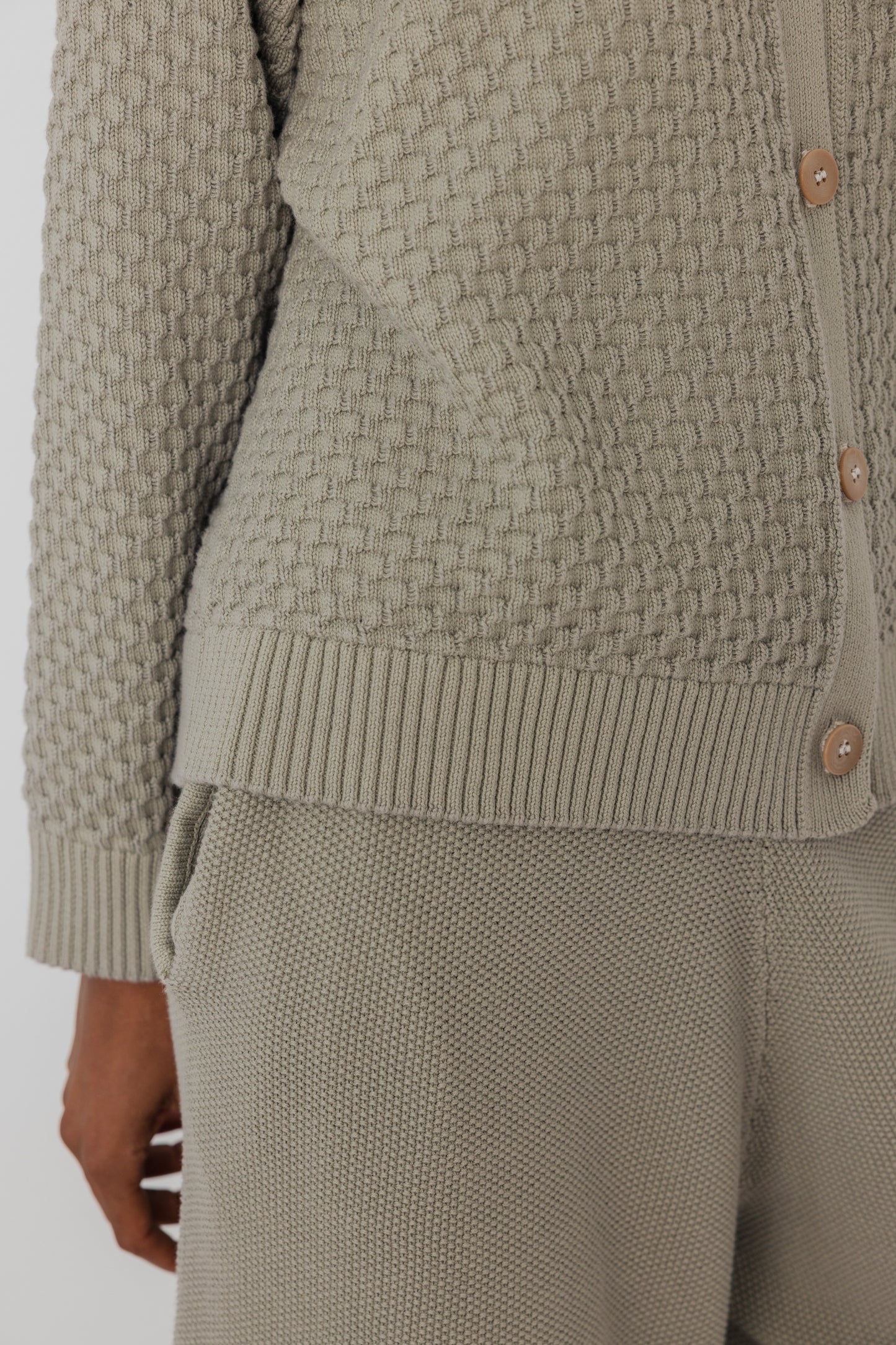 Textured Cardigan : Khaki