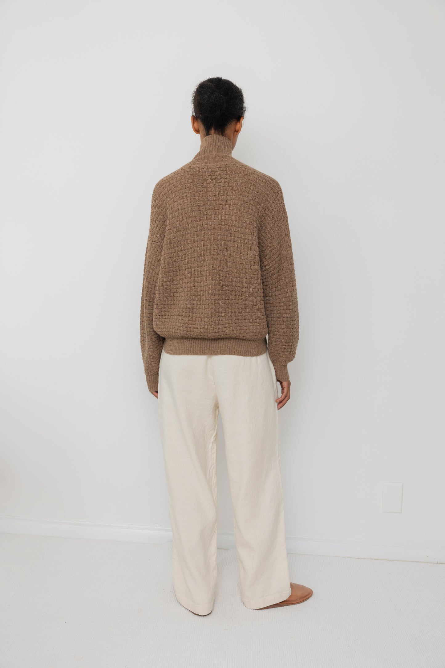 Lattice Cardigan : Camel
