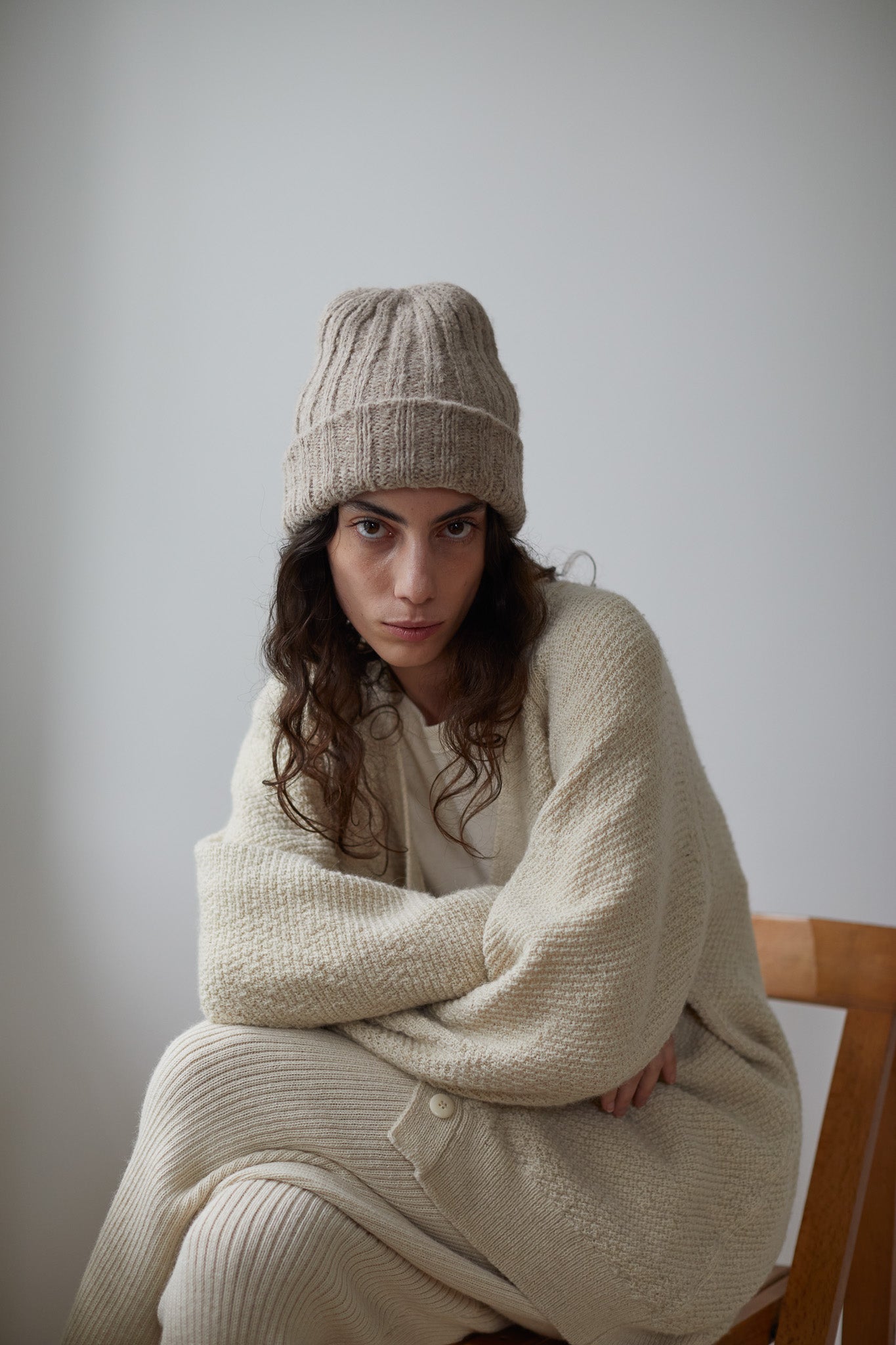 Rib Hat : Oatmeal