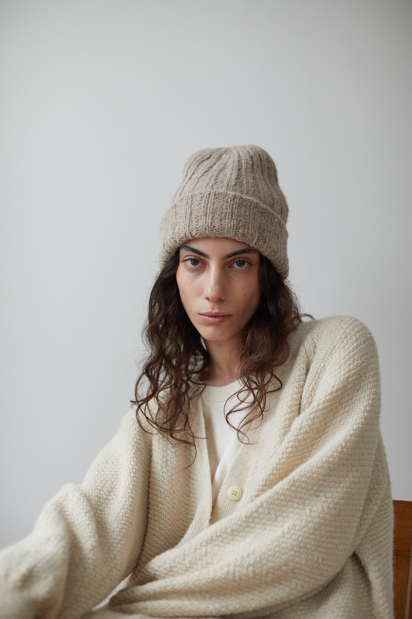 Rib Hat : Oatmeal