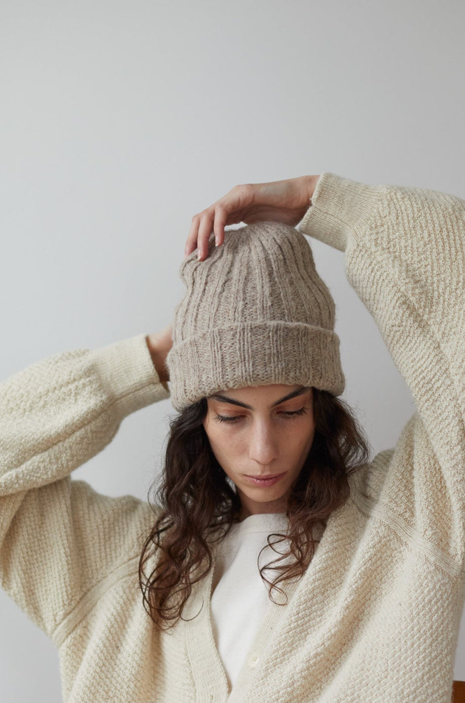 Rib Hat : Oatmeal
