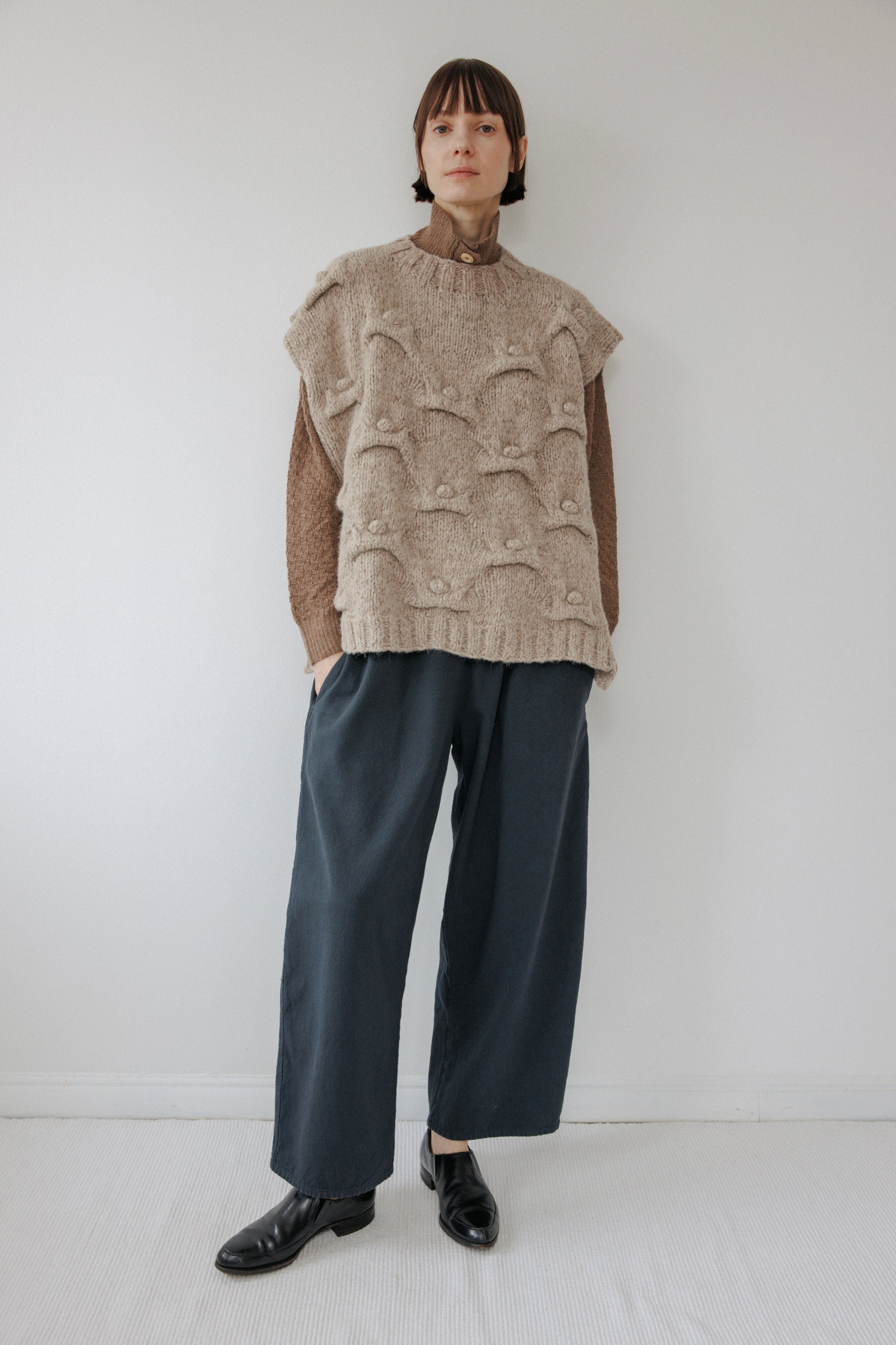 Handknit Vest : Driftwood