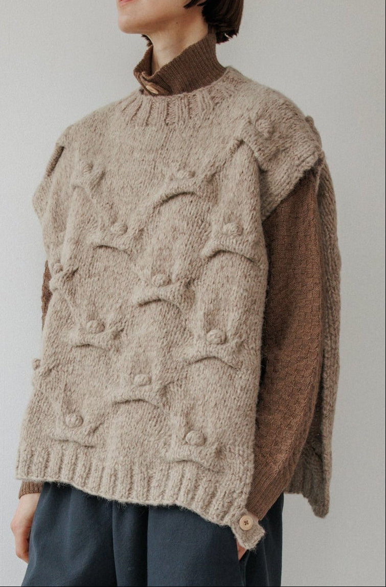 Handknit Vest : Driftwood