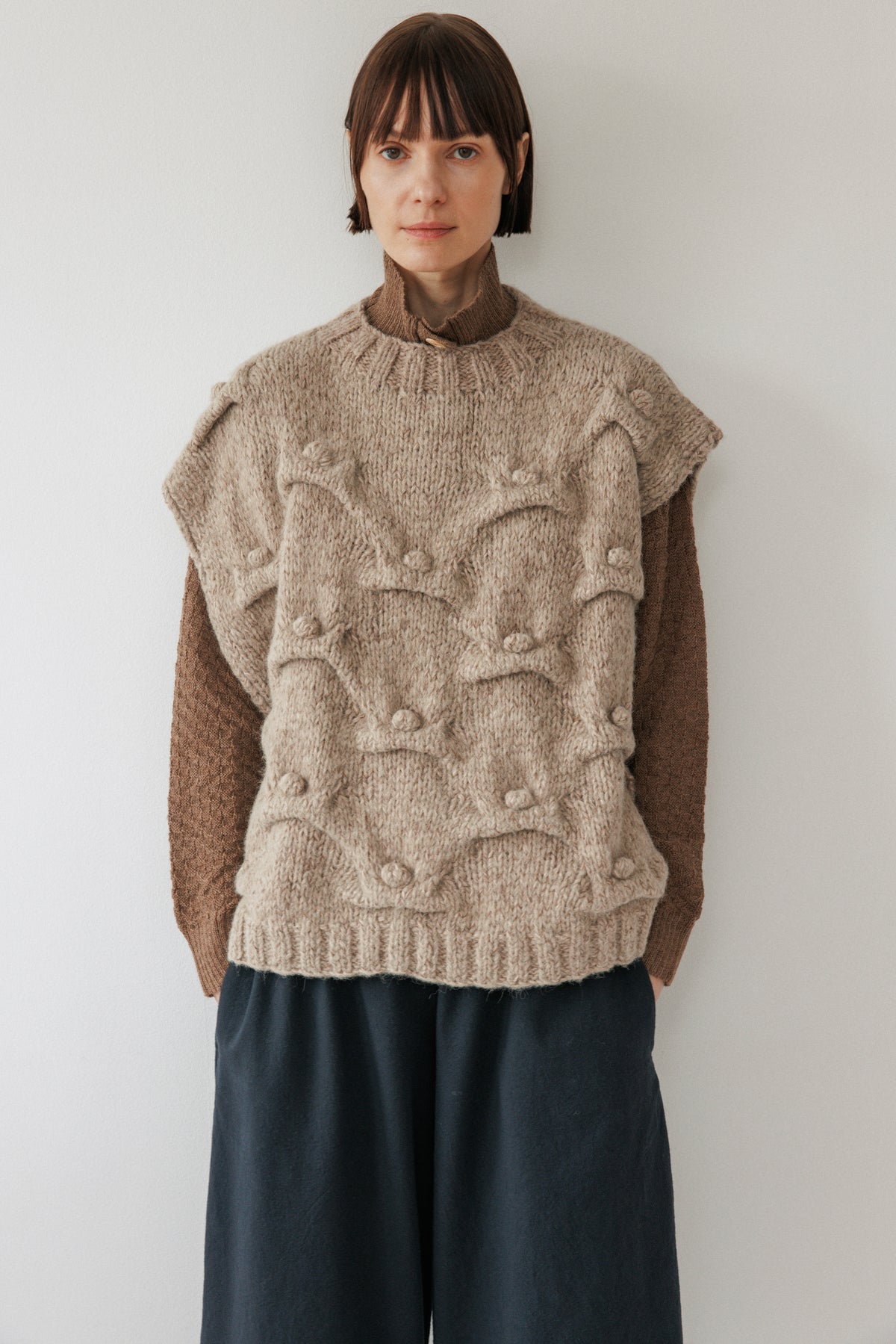 Handknit Vest : Driftwood