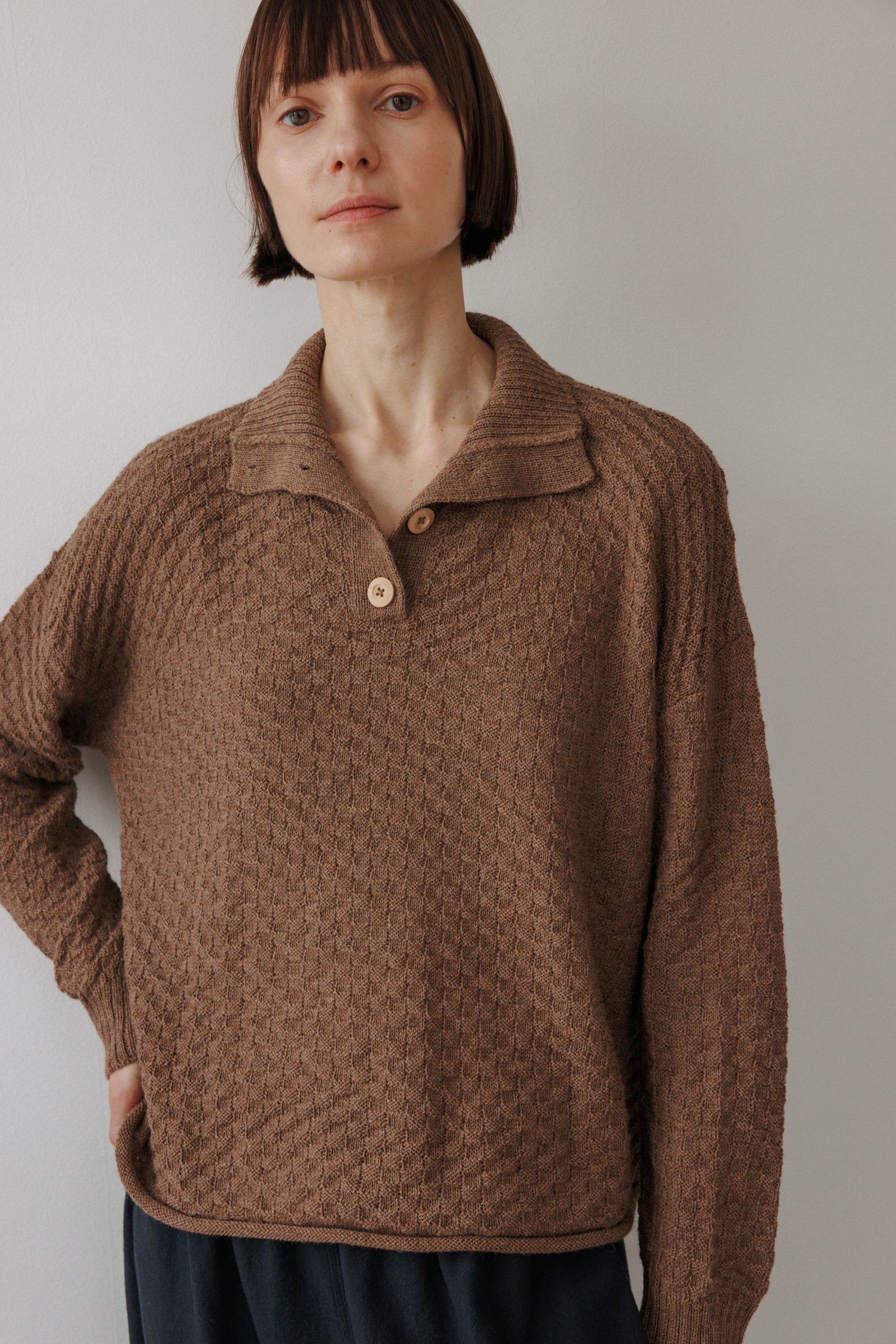 Lattice Henley : Camel