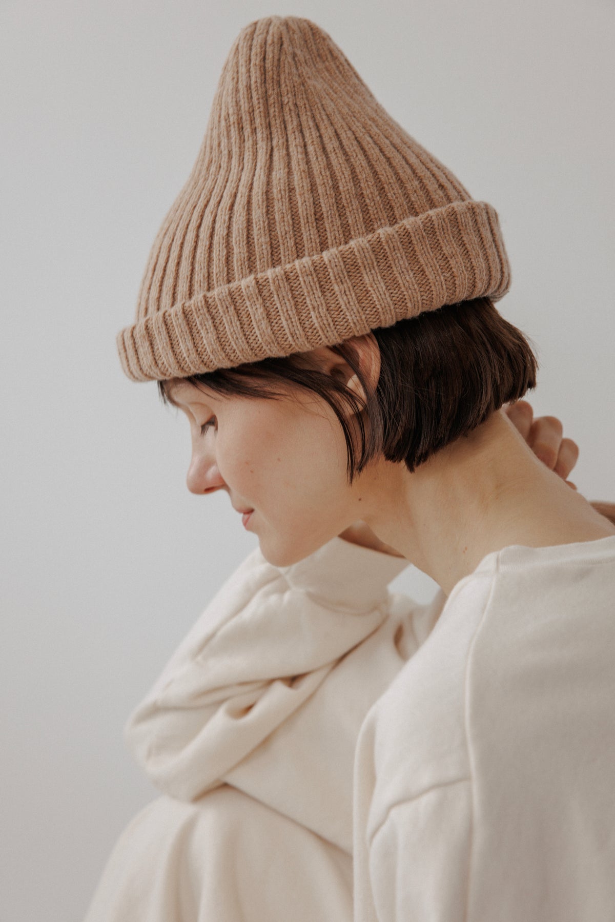 Skinny Rib Hat : Muslin