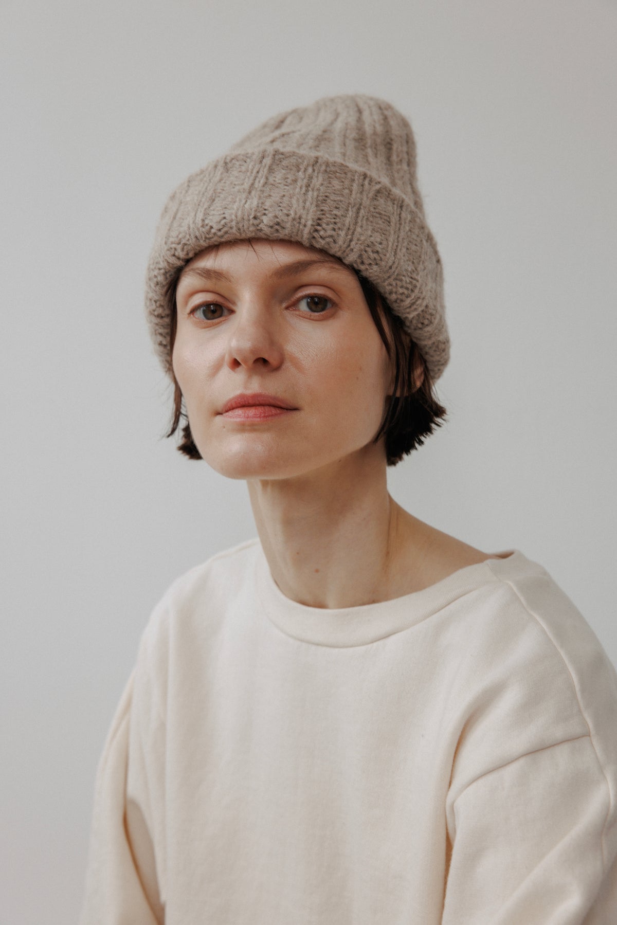Rib Hat : Oatmeal