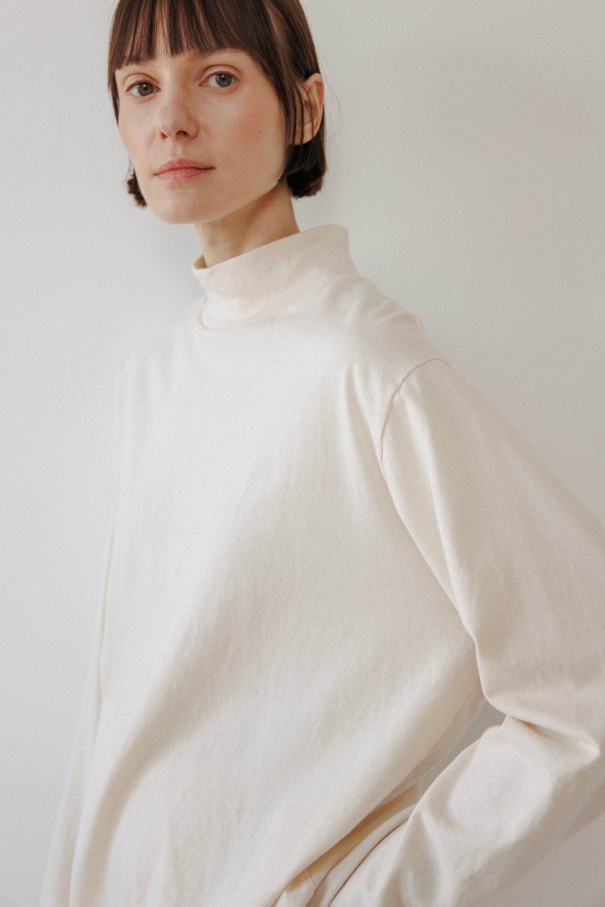 Loose Mockneck : Natural