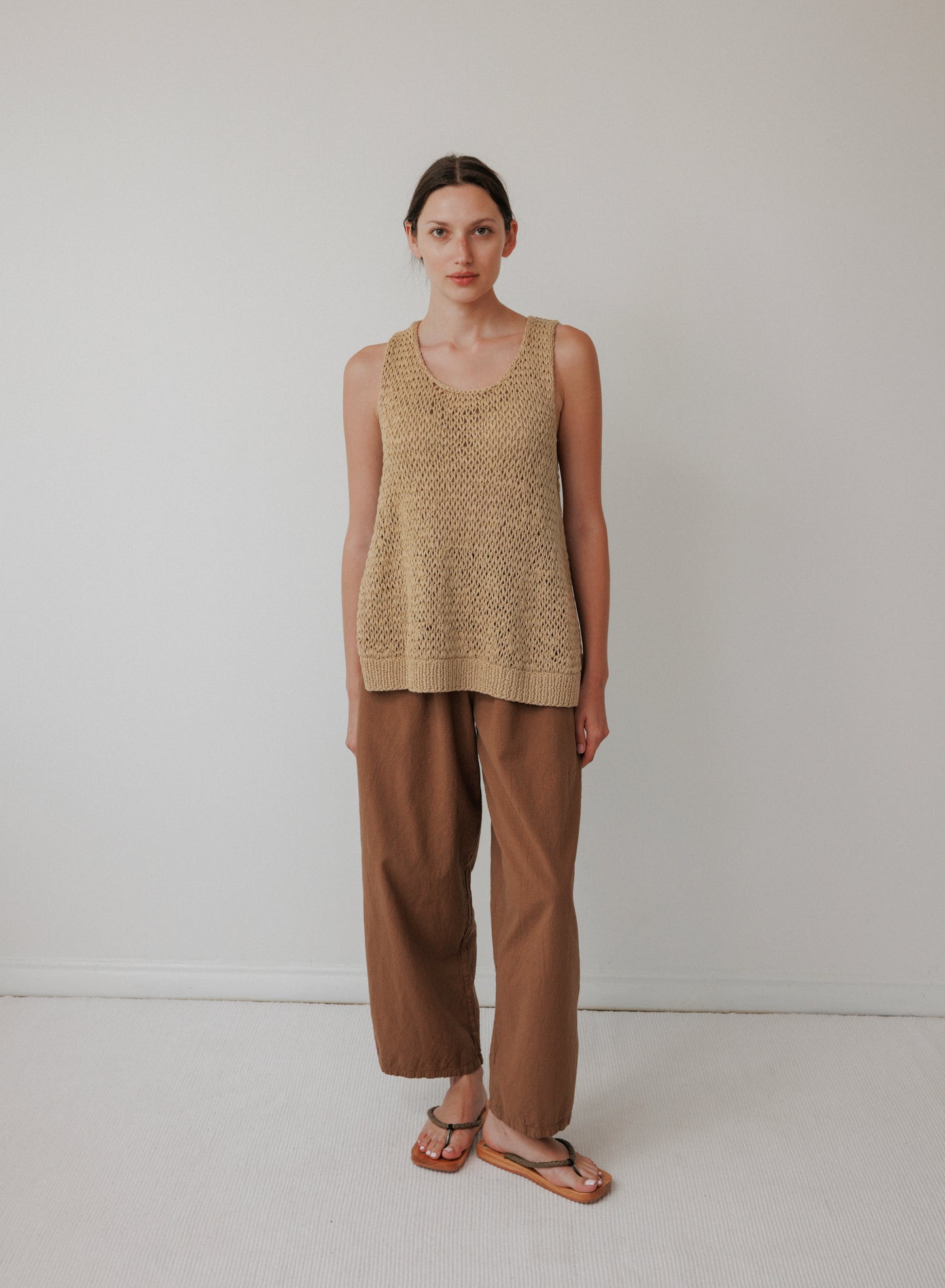 Handknit Tank : Sand