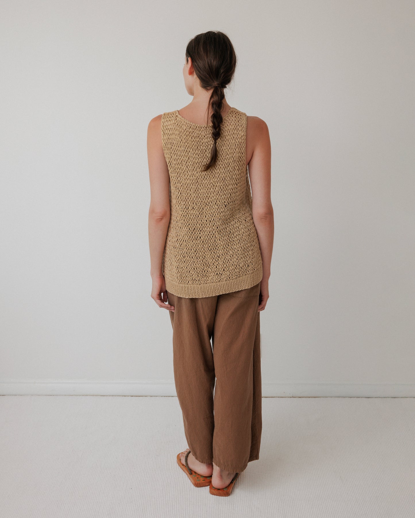 Handknit Tank : Sand