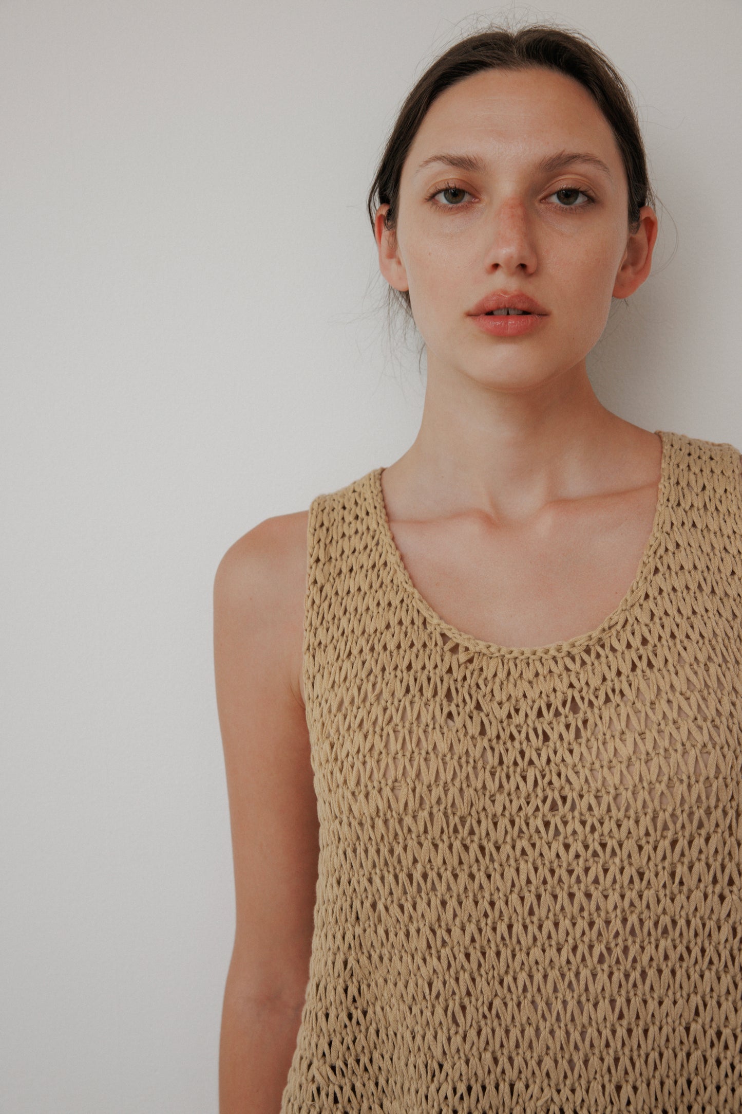 Handknit Tank : Sand
