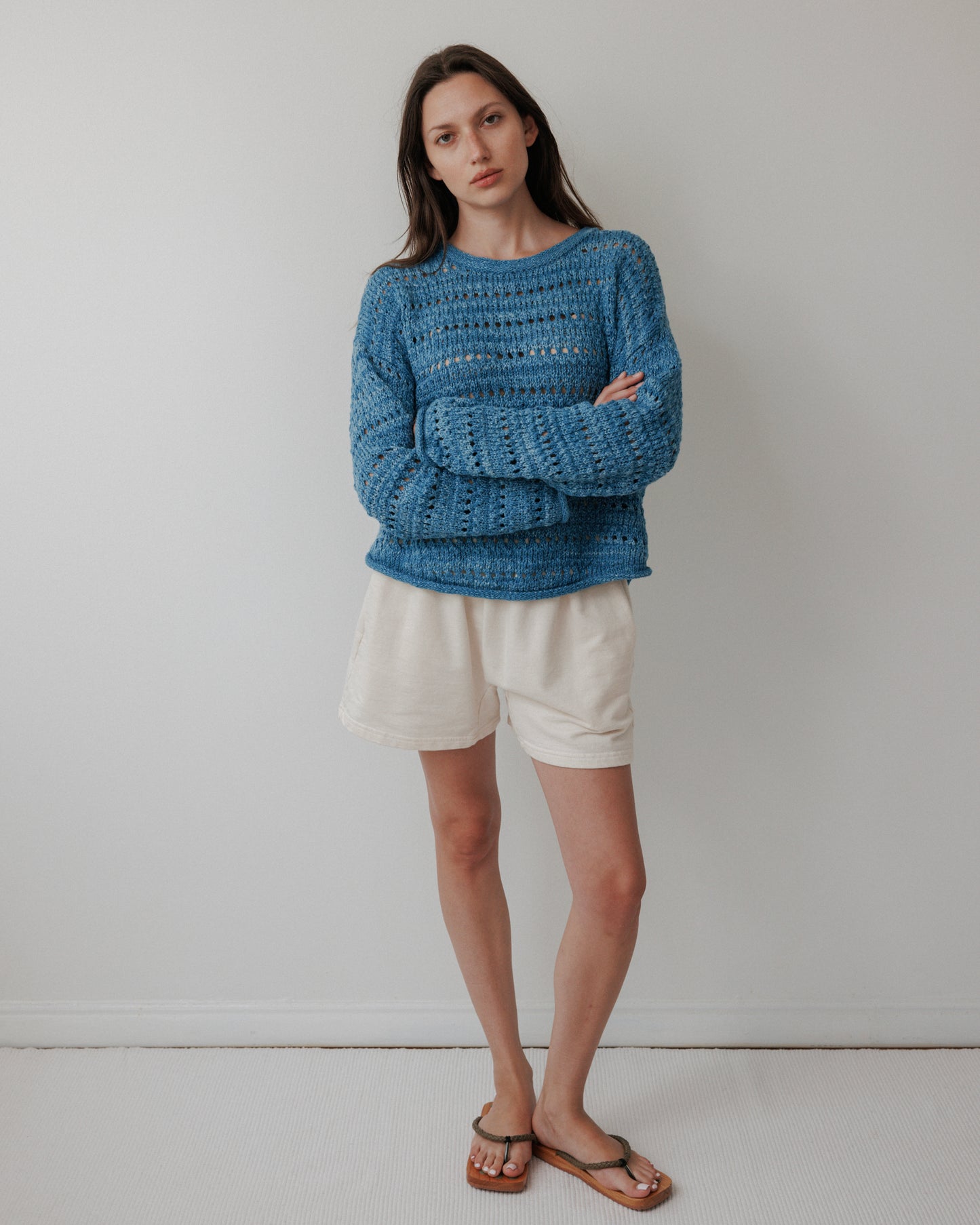 Open Pullover : Indigo