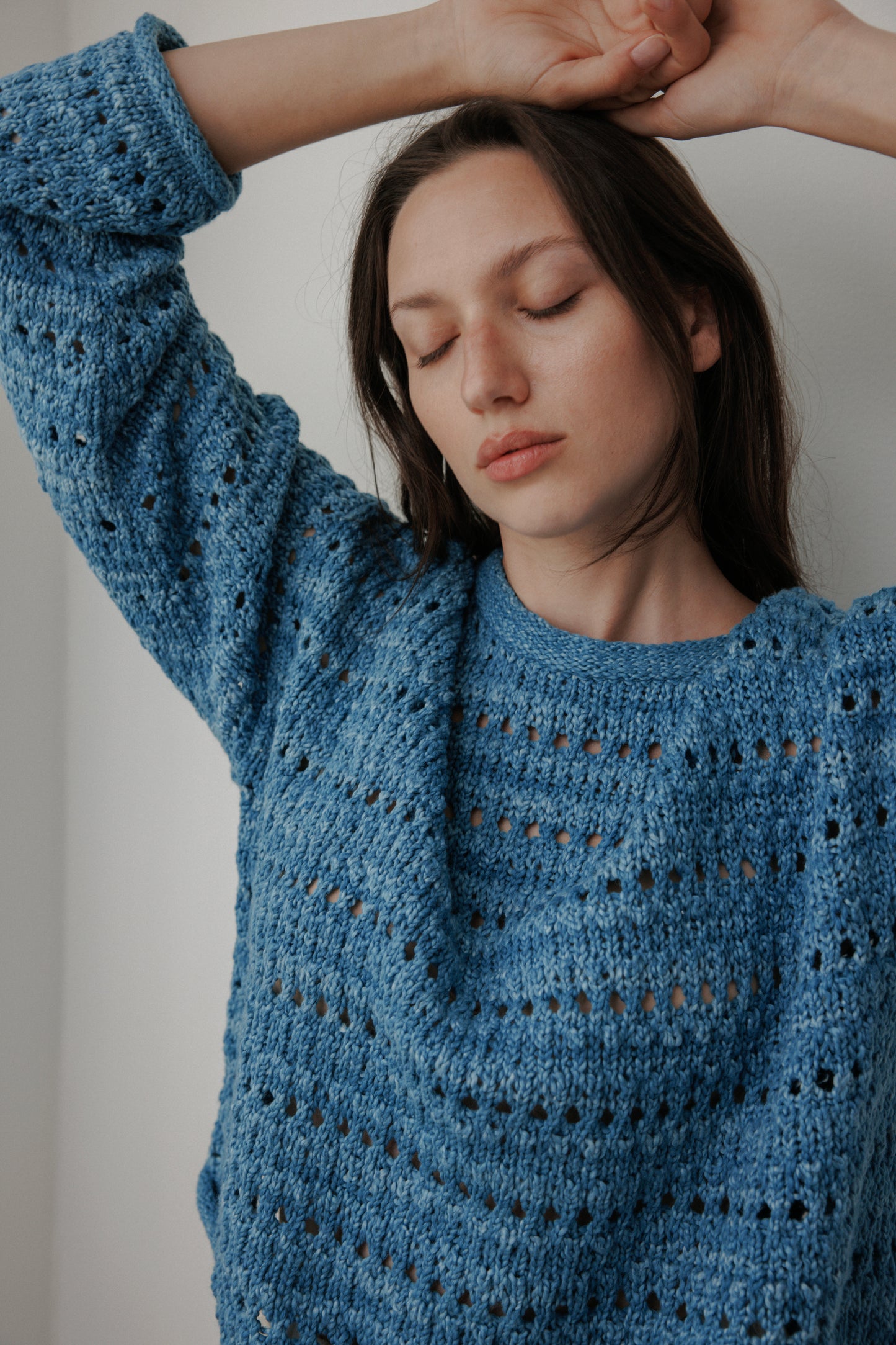 Open Pullover : Indigo