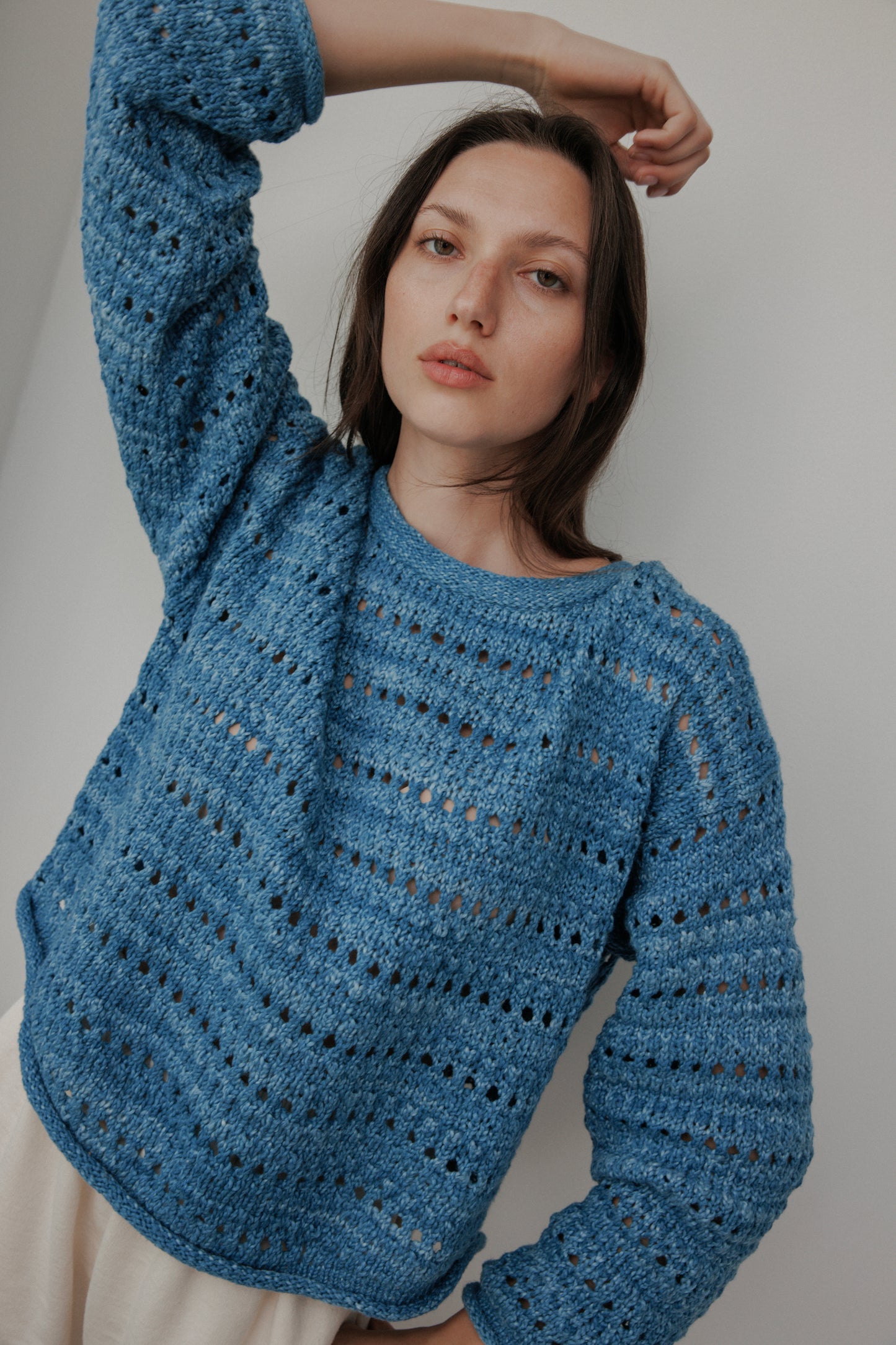 Open Pullover : Indigo