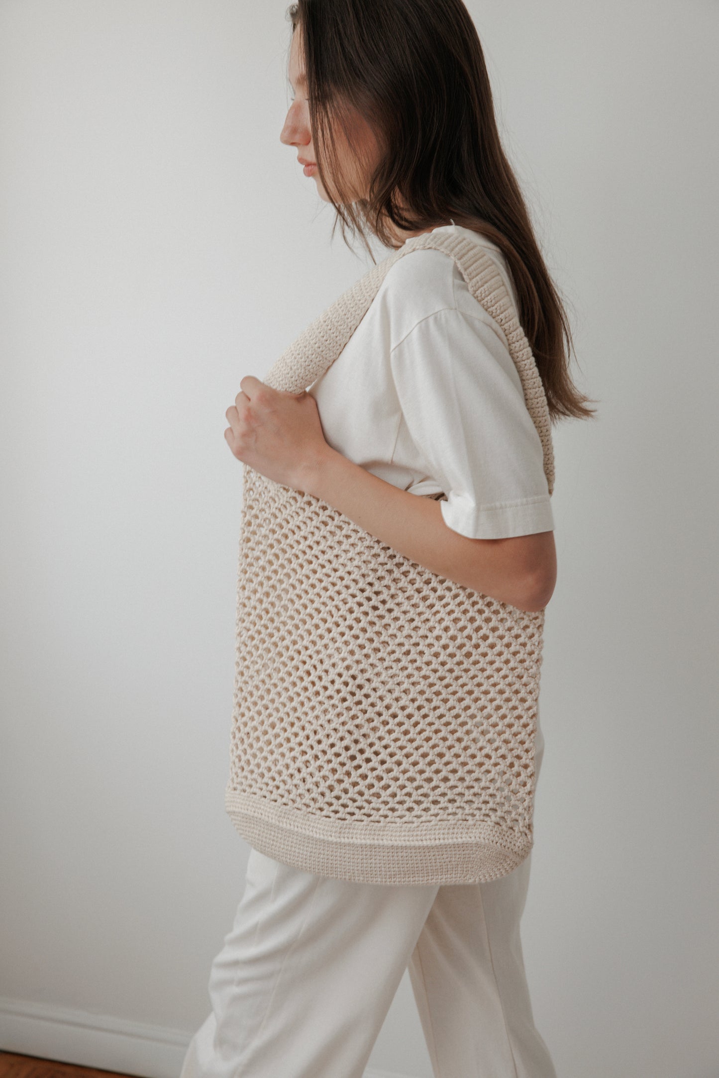 Crochet Tote : Bone