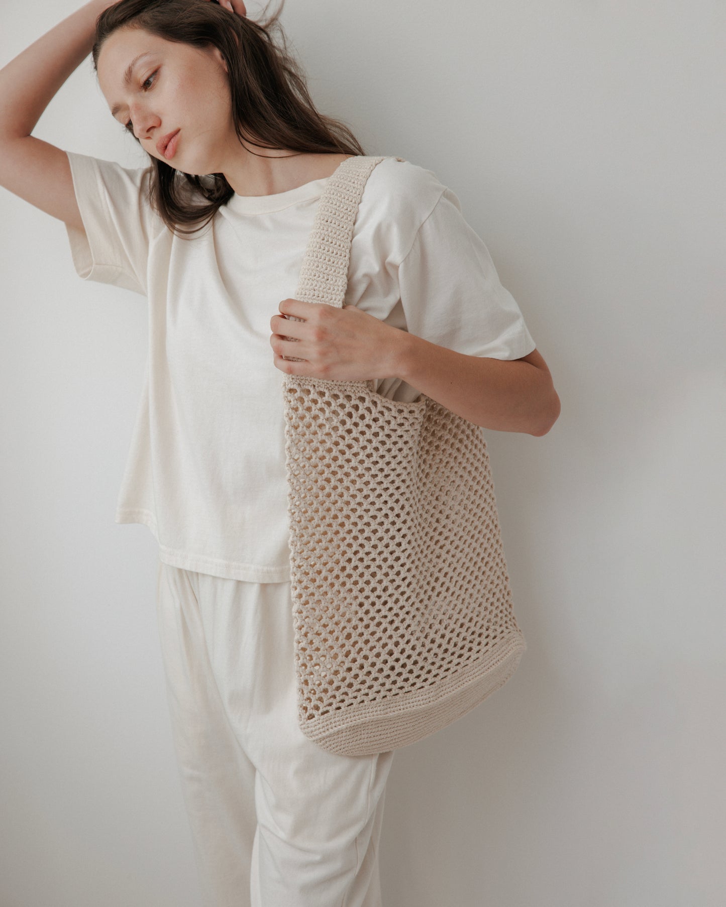 Crochet Tote : Bone