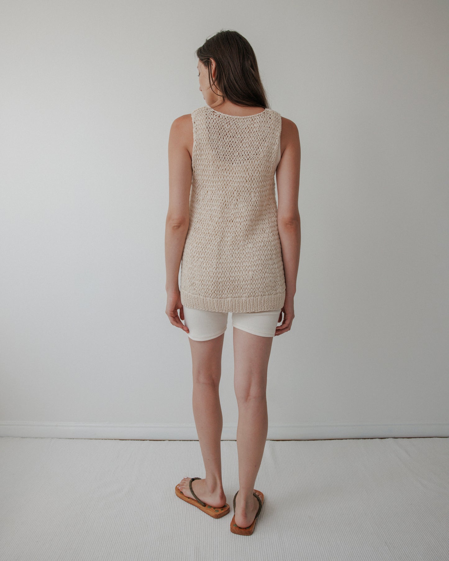 Handknit Tank : Bone