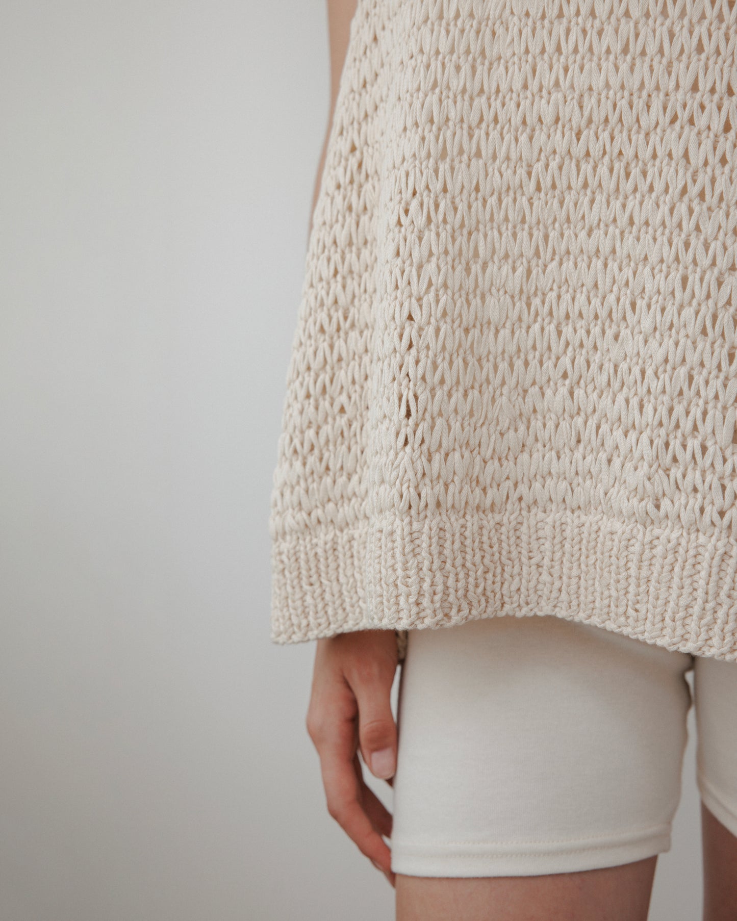 Handknit Tank : Bone