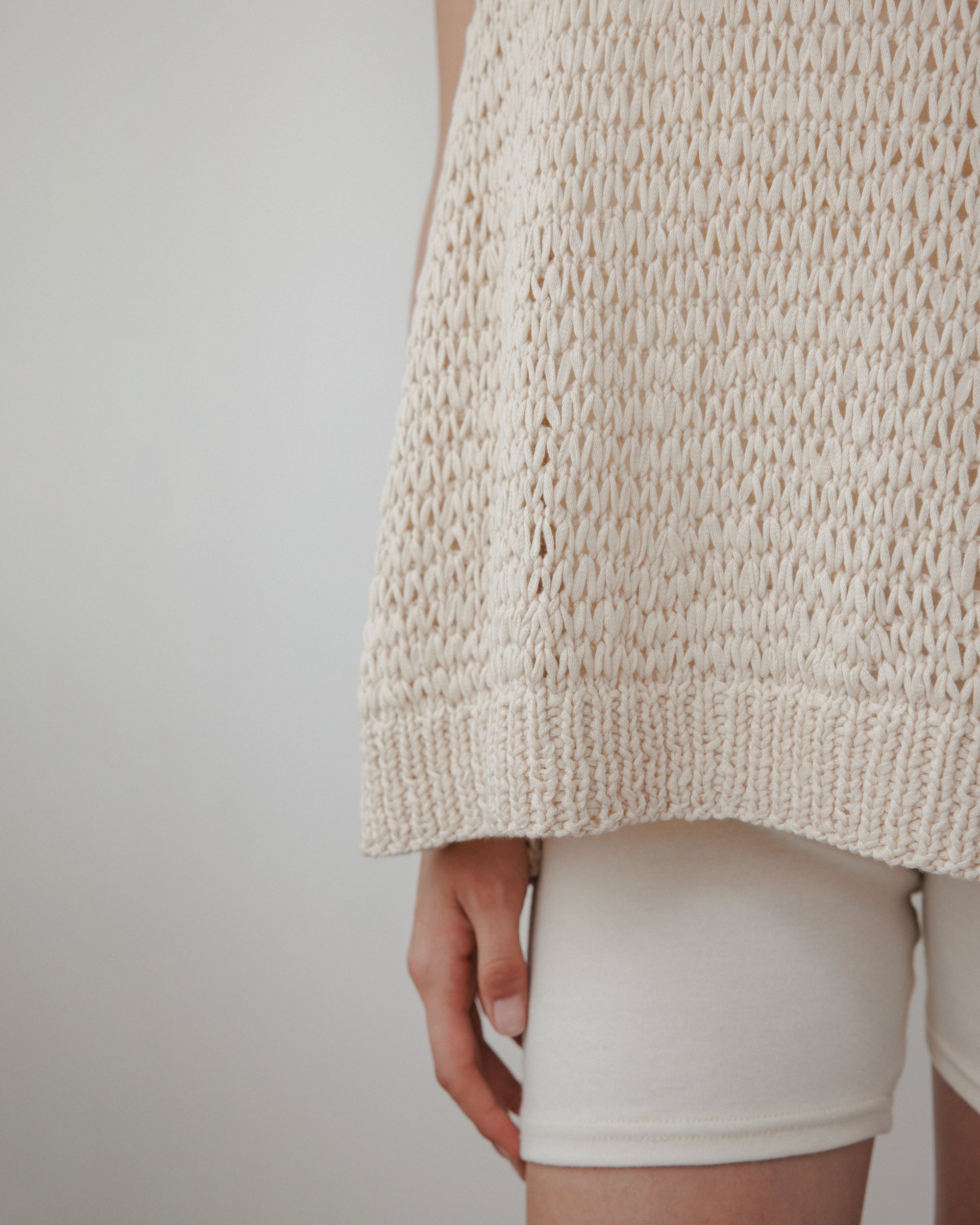 Handknit Tank : Bone