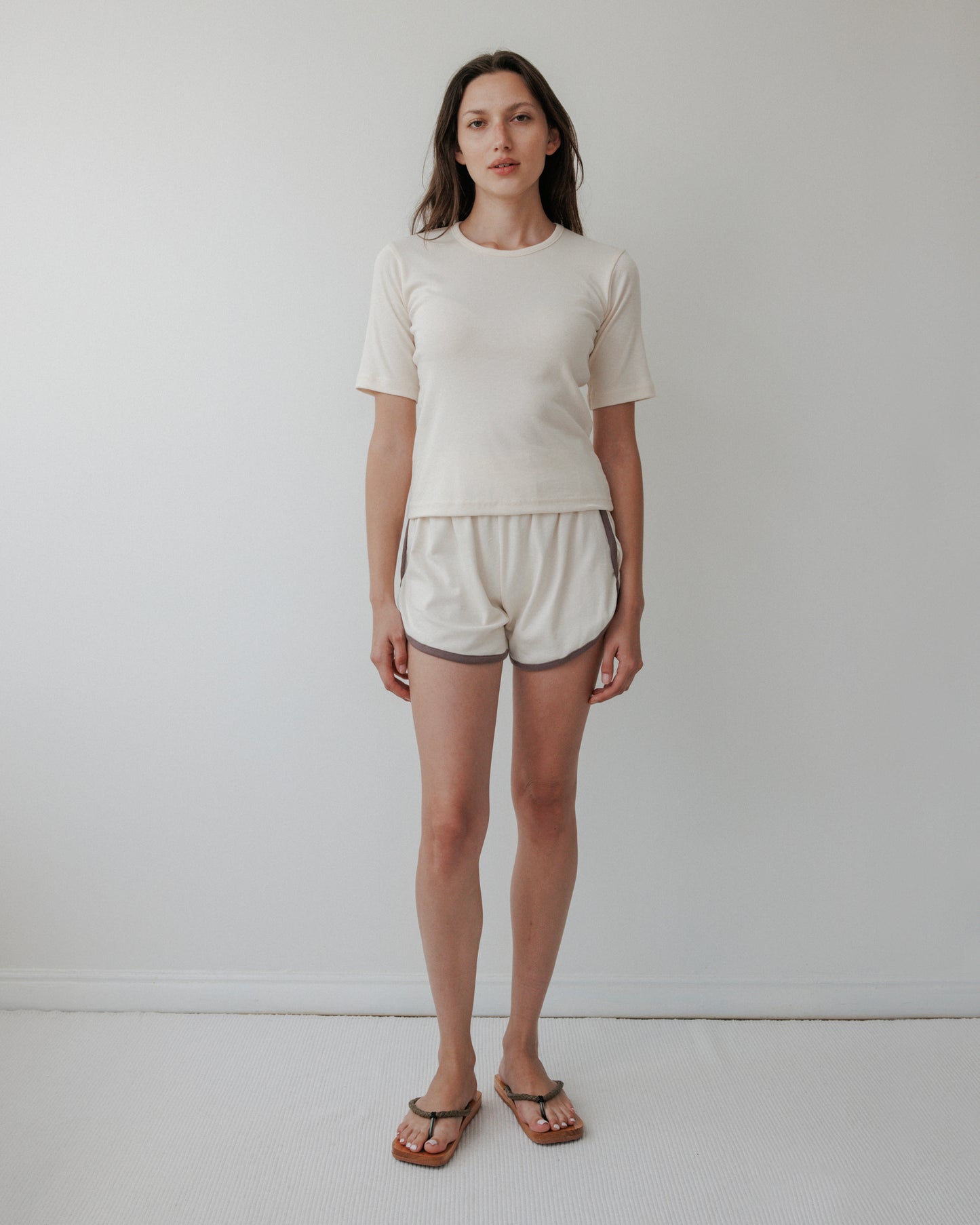 Rib Tee : Natural