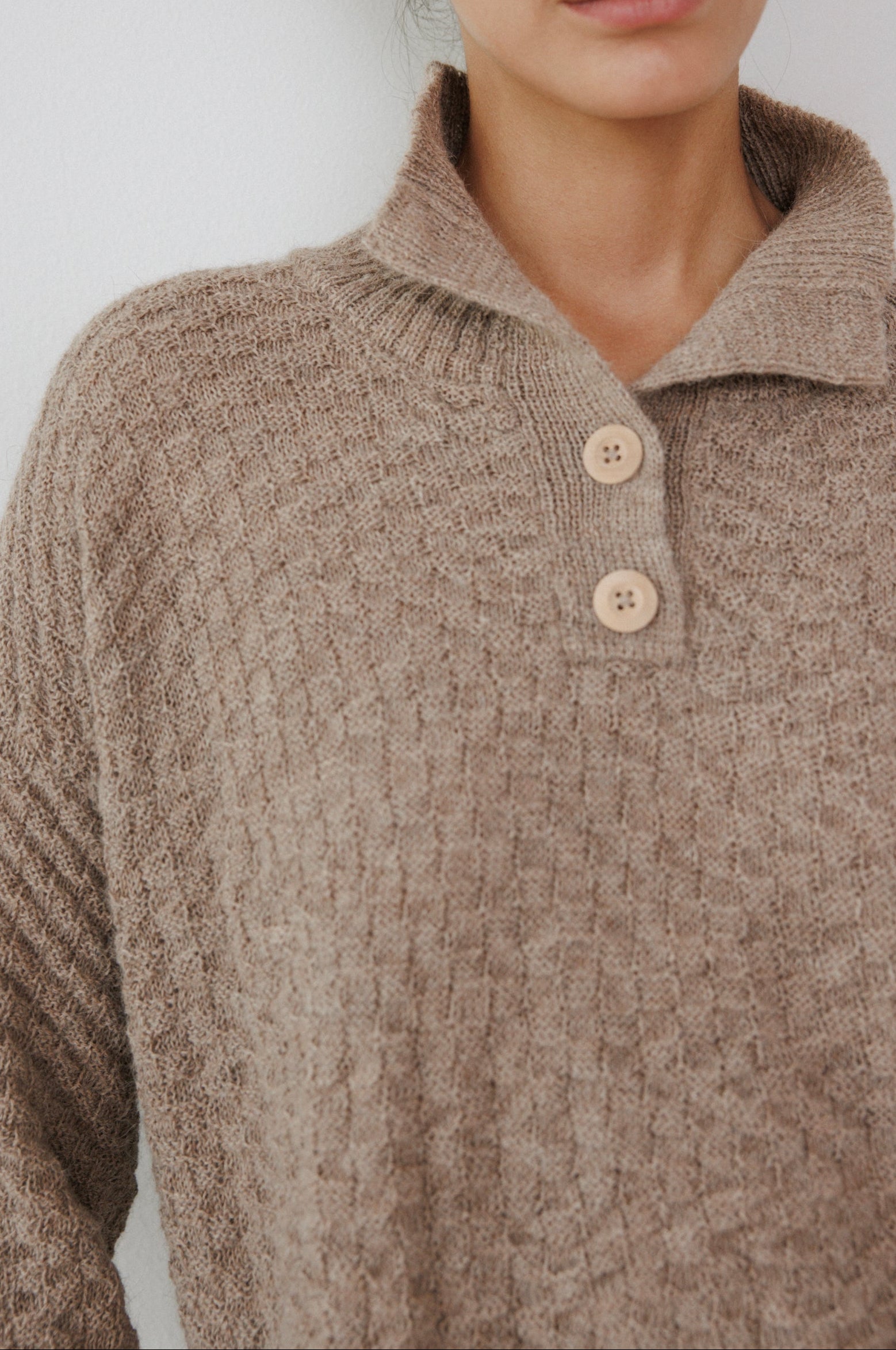 Lattice Henley : Oatmeal