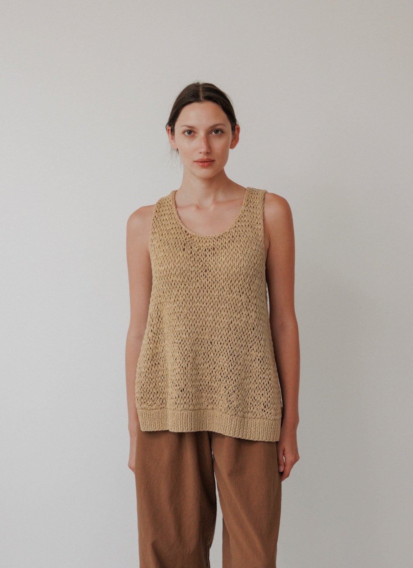 Handknit Tank : Sand