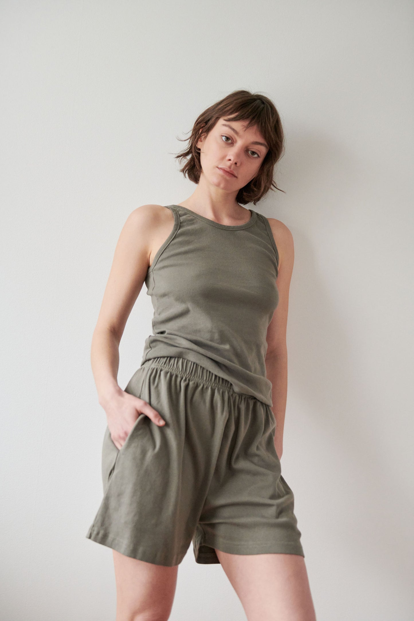 Scoop Back Rib Tank : Fir