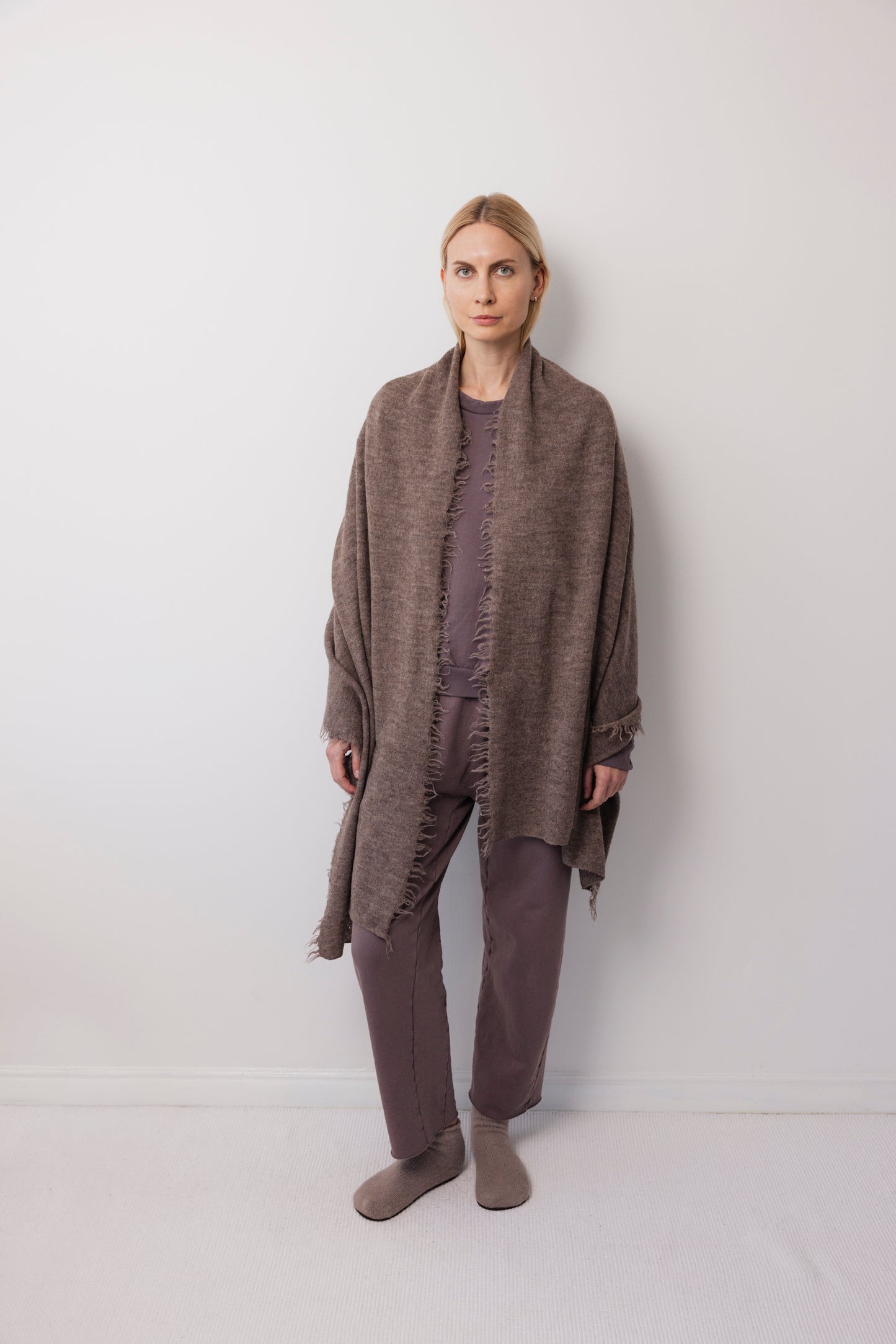Felted Scarf : Heather Brown