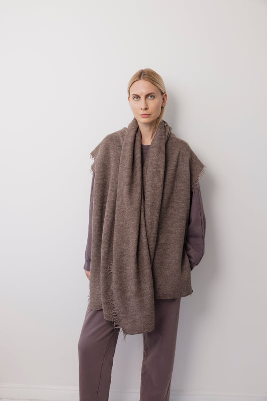 Felted Scarf : Heather Brown