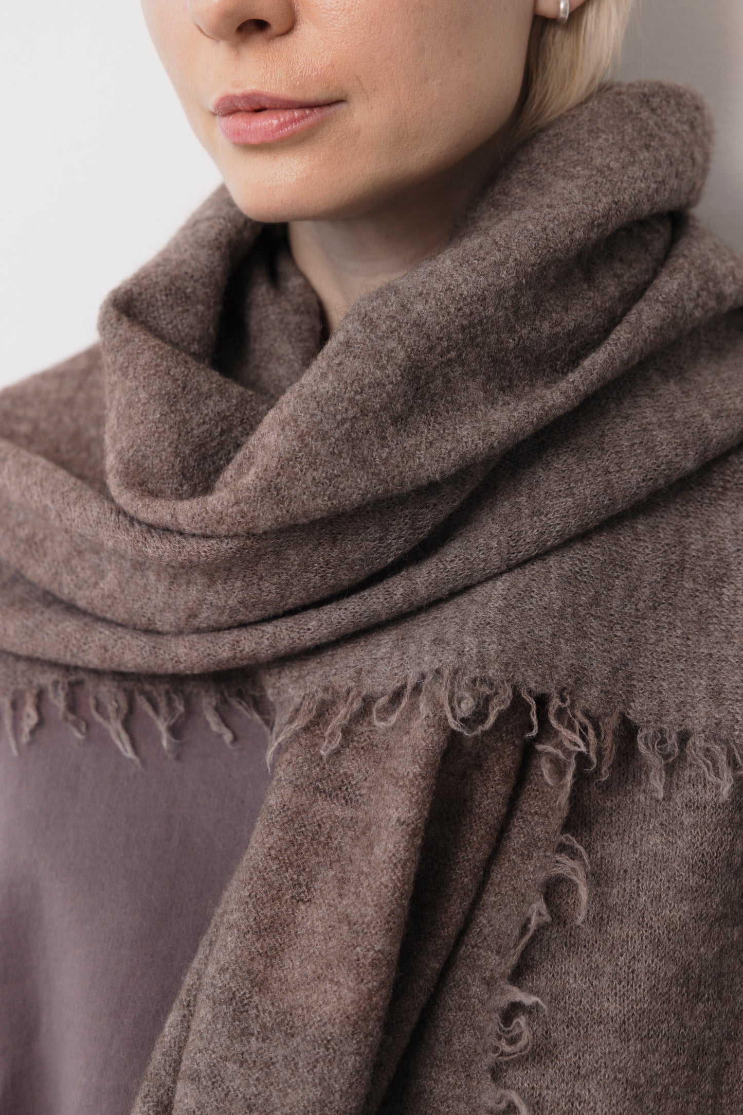 Felted Scarf : Heather Brown