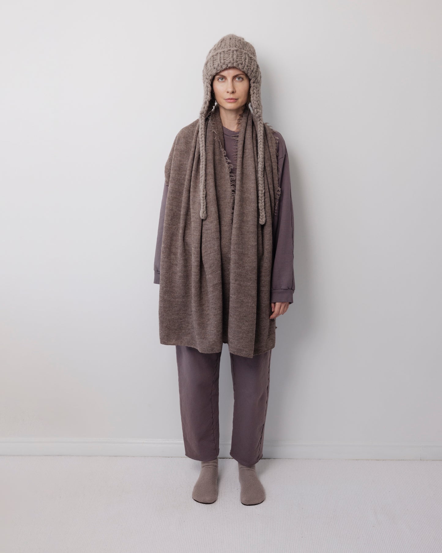 Handknit Hat : Slate