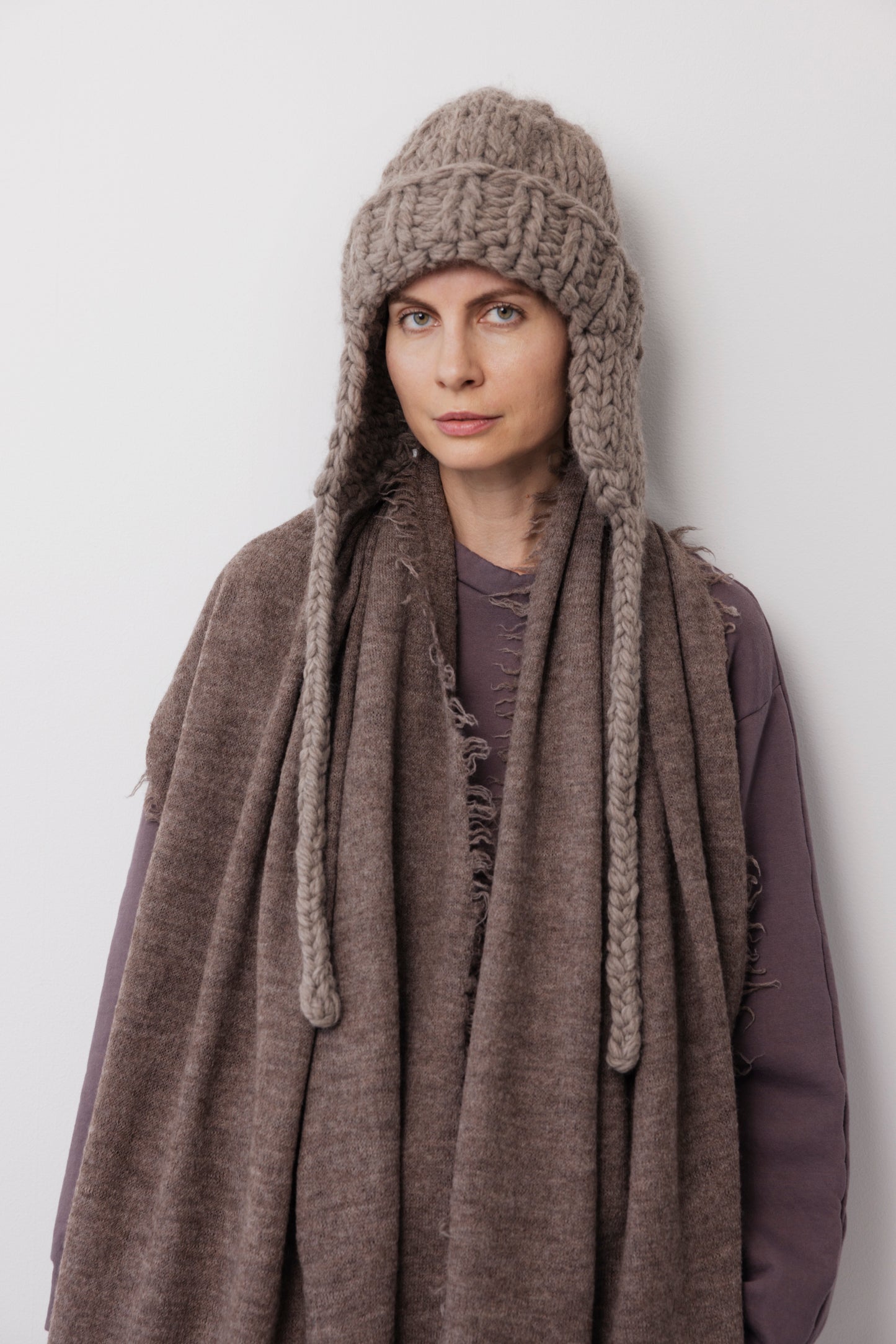 Handknit Hat : Slate