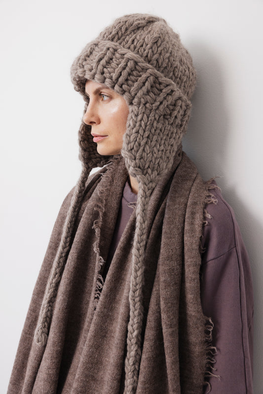 Handknit Hat : Slate