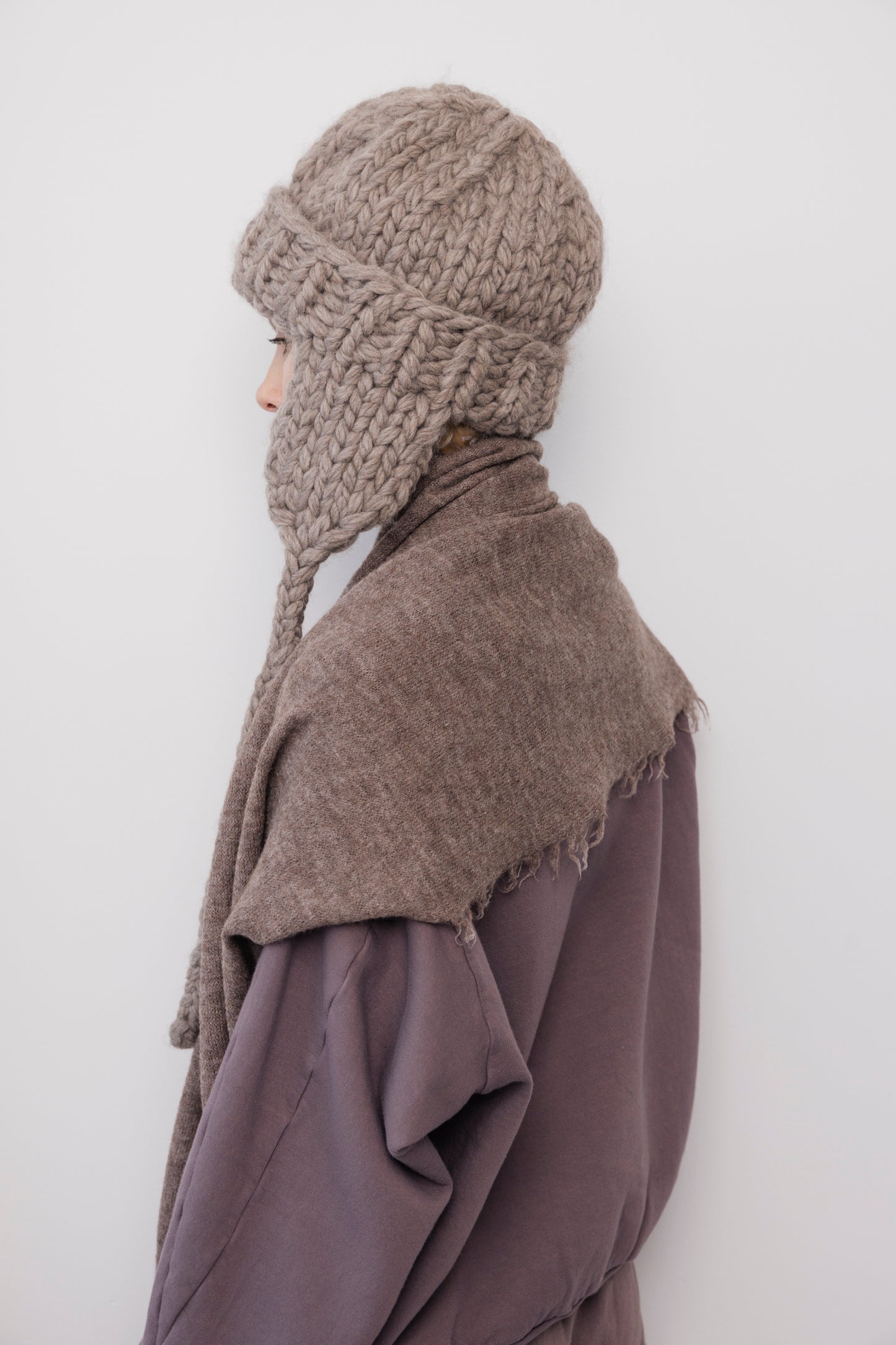 Handknit Hat : Slate