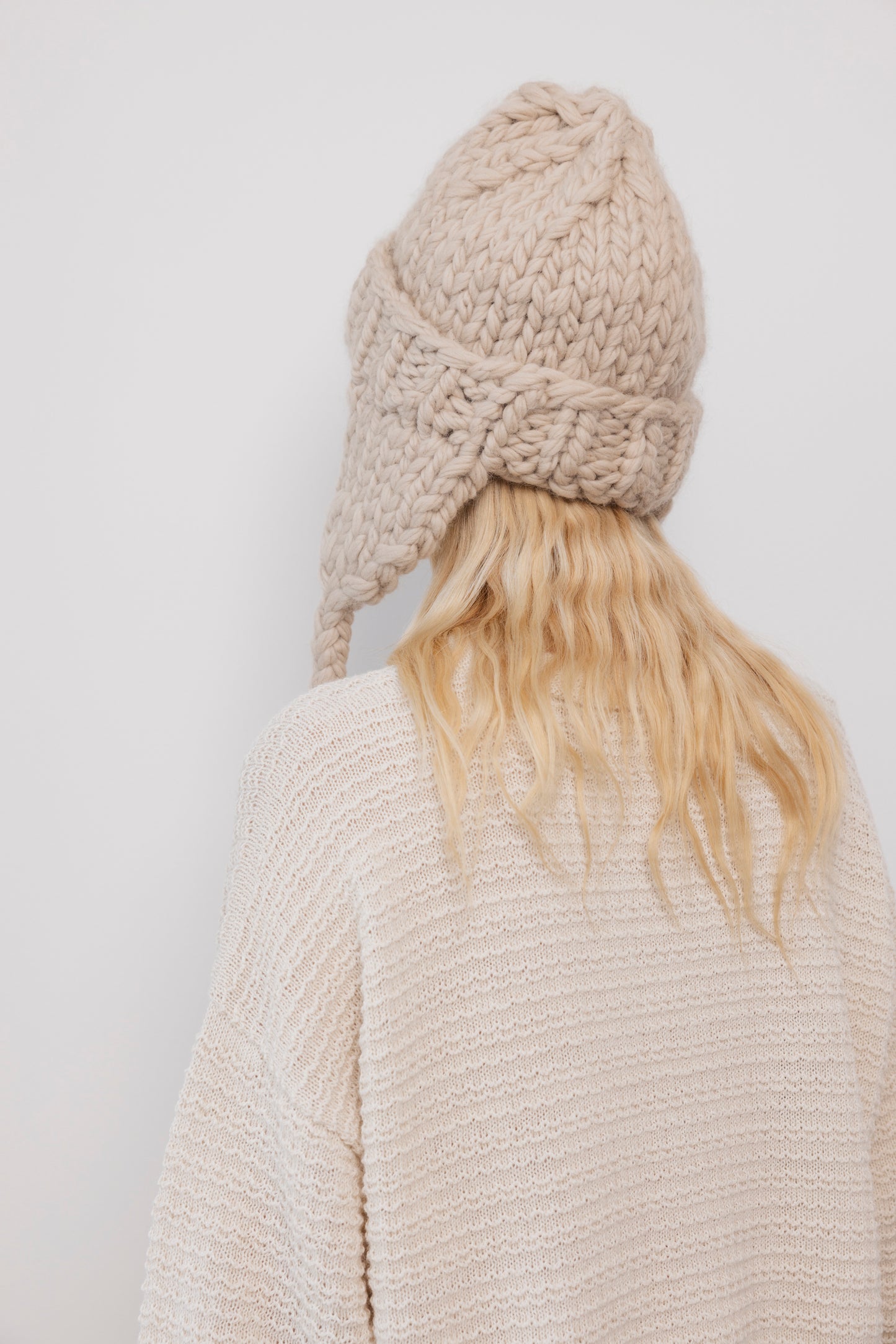 Handknit Hat : Putty