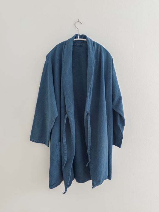Twill Tie Trench : Indigo