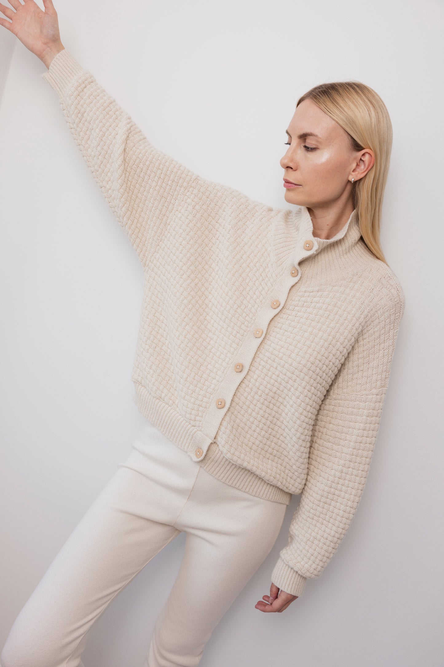 Lattice Cardigan : Natural