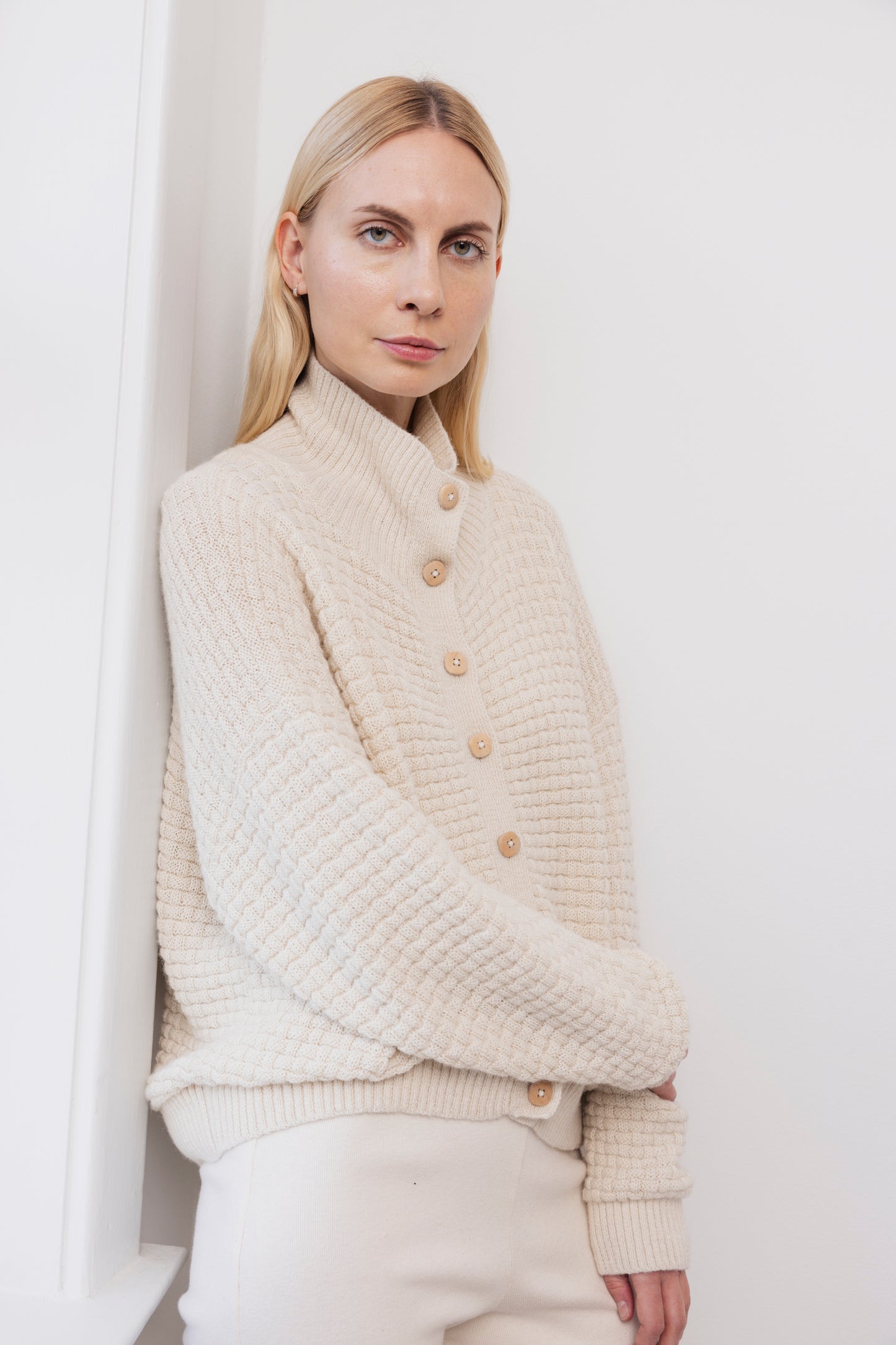 Lattice Cardigan : Natural