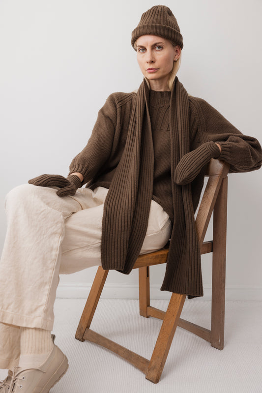 Rib Scarf: Bark