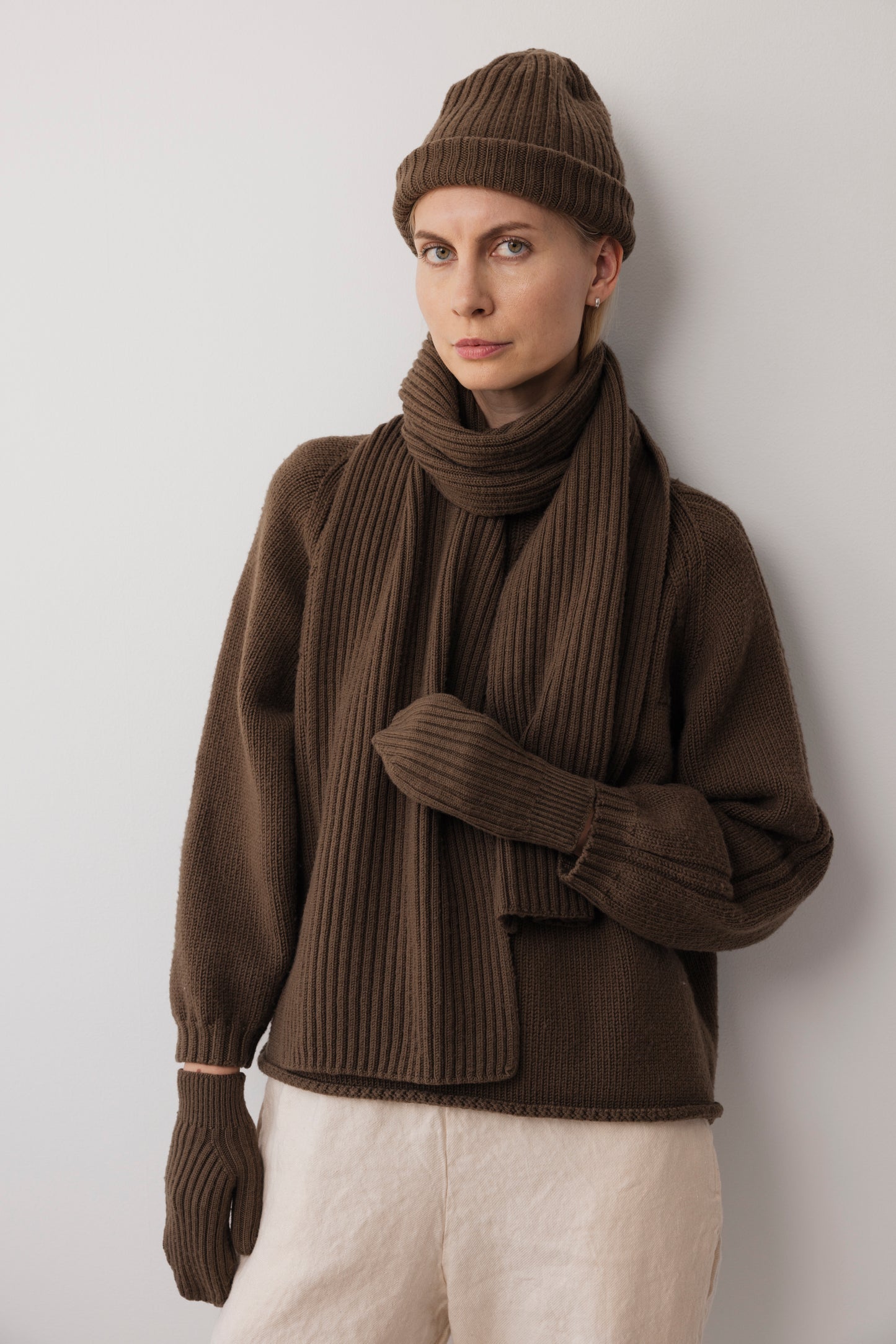Rib Scarf: Bark